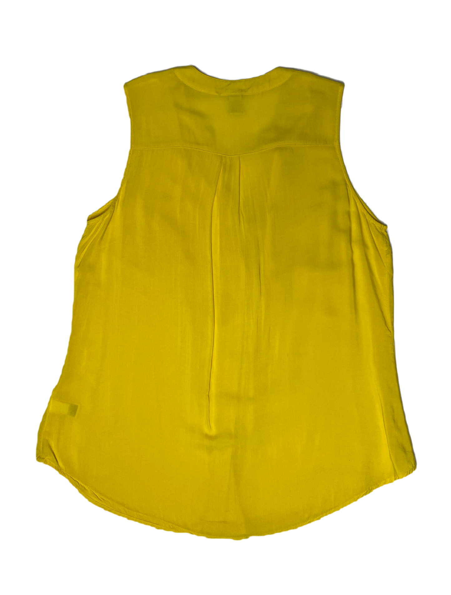 Old Navy Yellow Sleeveless Shirt Old Navy yellow sleeveless button front notch collar shirt with front pockets.