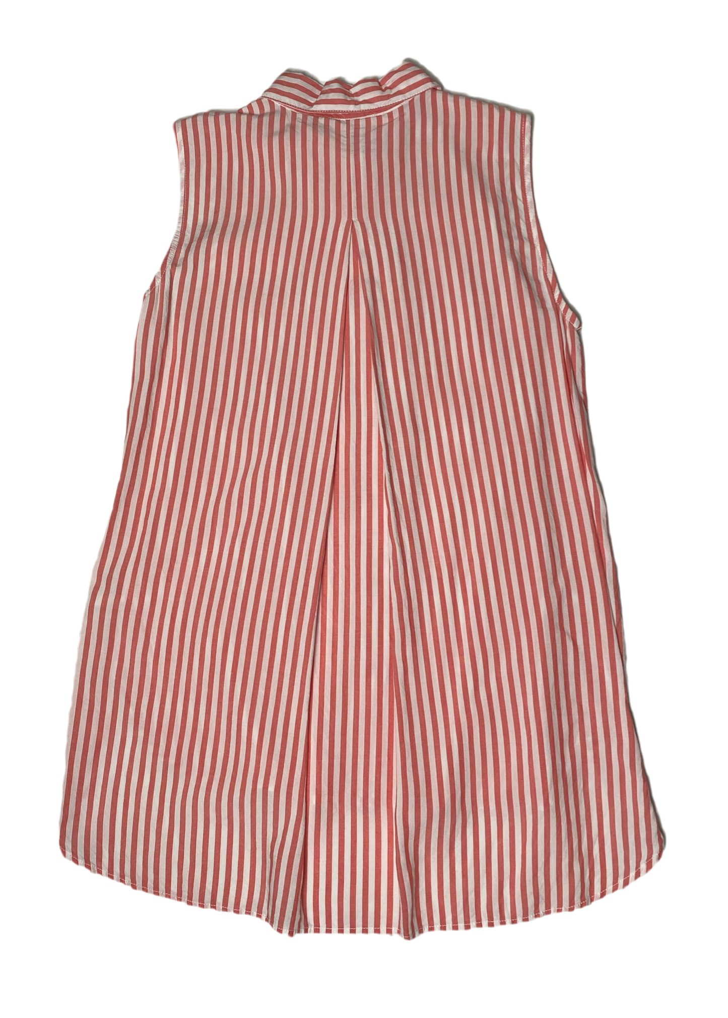 Beach Lunch Lounge Coral and White Striped Sleeveless Button Front BloBeach Lunch Lounge Coral and White Striped Sleeveless Button Front Blouse Size XS  Get ready for some fun in the sun with this Beach Lunch Lounge Sleeveless Button F