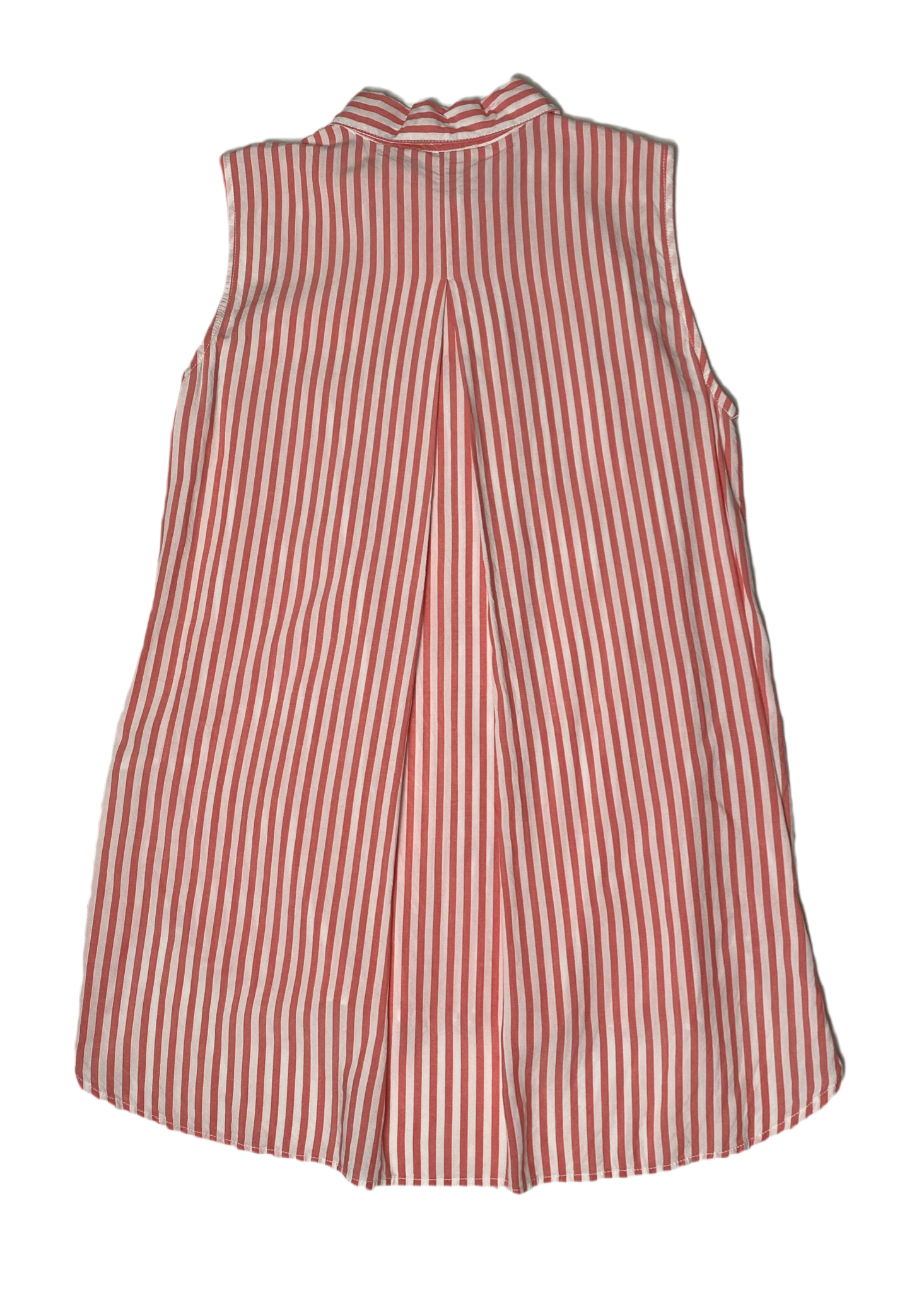 Beach Lunch Lounge Coral and White Striped Sleeveless Button Front BloBeach Lunch Lounge Coral and White Striped Sleeveless Button Front Blouse Size XS  Get ready for some fun in the sun with this Beach Lunch Lounge Sleeveless Button F
