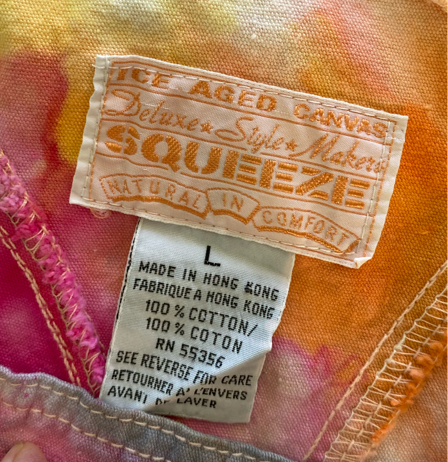 REFRESHED - Squeeze Canvas Skirt Overalls  Get ready to squeeze into style with our REFRESHED Squeeze Canvas Skirt Overalls. Hand dyed with a bright and playful mix