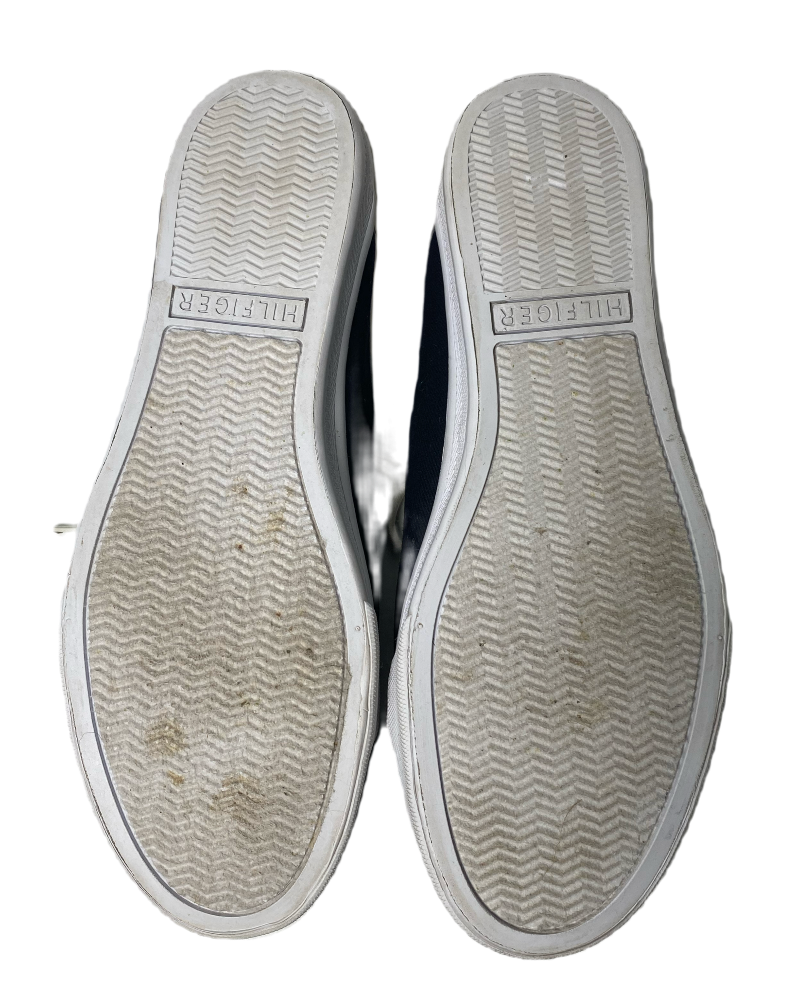 Tommy Hilfiger Black and White SneakersTommy Hilfiger black and white canvas lace up sneakers.