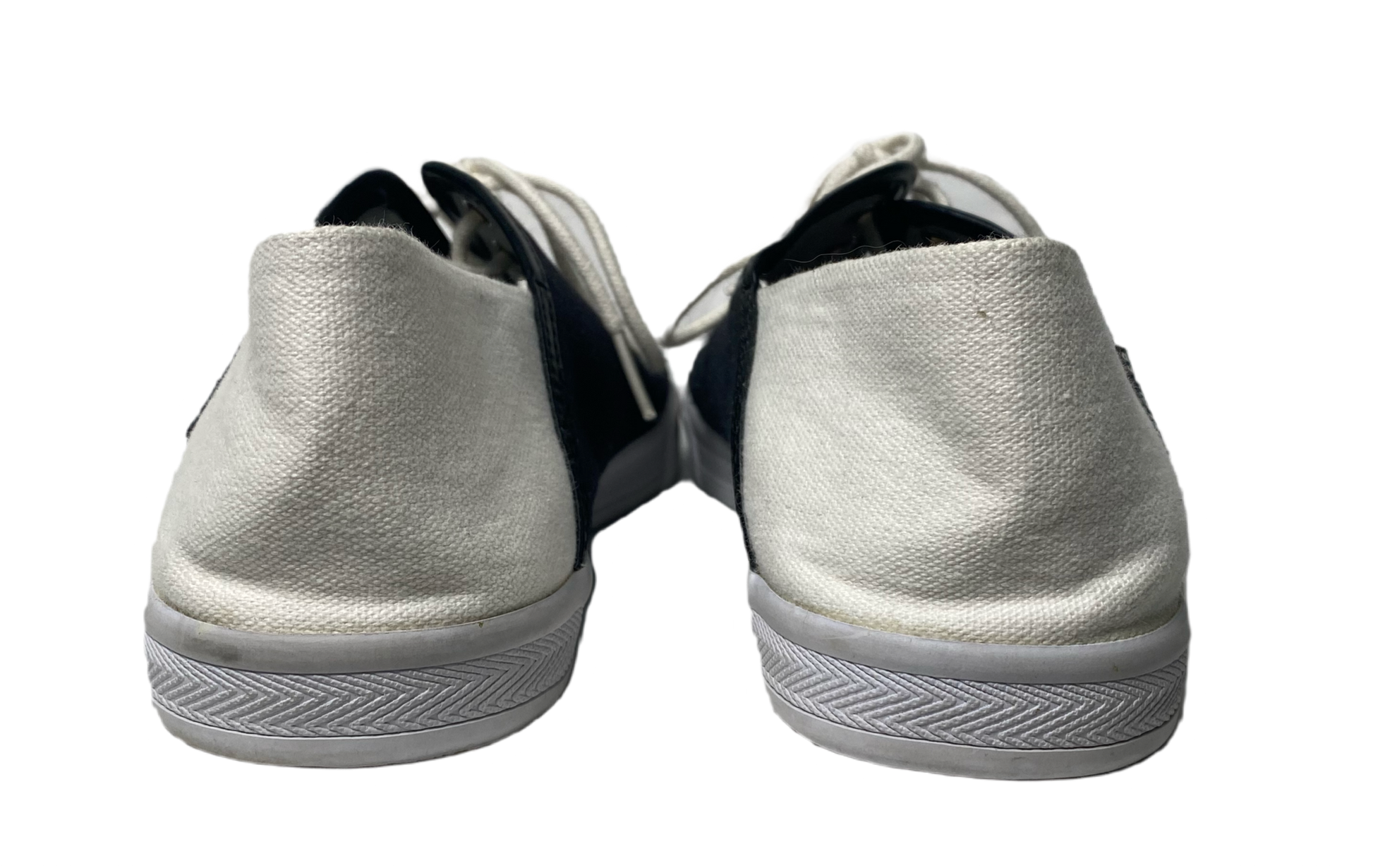 Tommy Hilfiger Black and White SneakersTommy Hilfiger black and white canvas lace up sneakers.