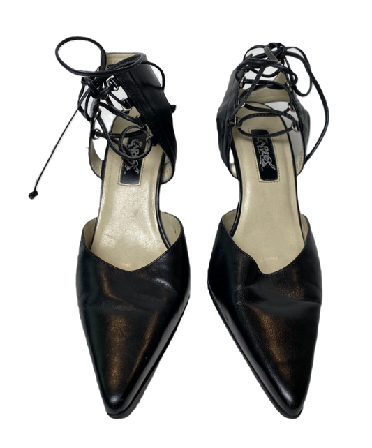 Carlos Santana Black Lace Up "Lacy" Heels size 6 Carlos Santana ankle lace up "Lacy" heels.