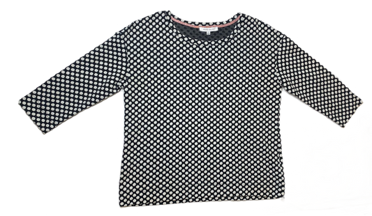 Rose + Olive Black and White Polka Dot Top Size Large Add some playful pattern to your wardrobe with the Rose + Olive Polka Dot Top. The black and white design is co