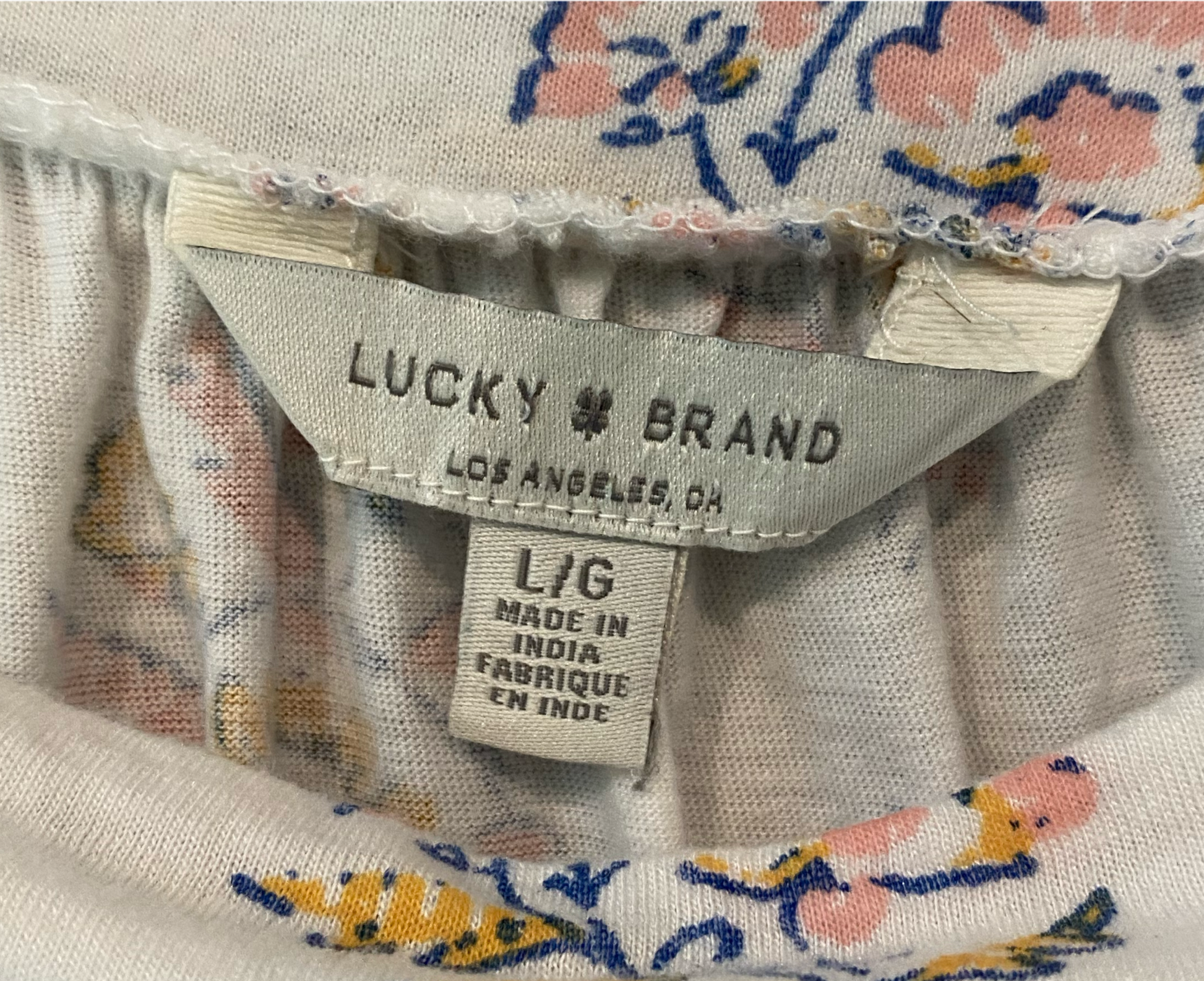 Lucky Brand Flowy Sleeve Print top Lucky Brand square neck with flowy short sleeves and floral print.