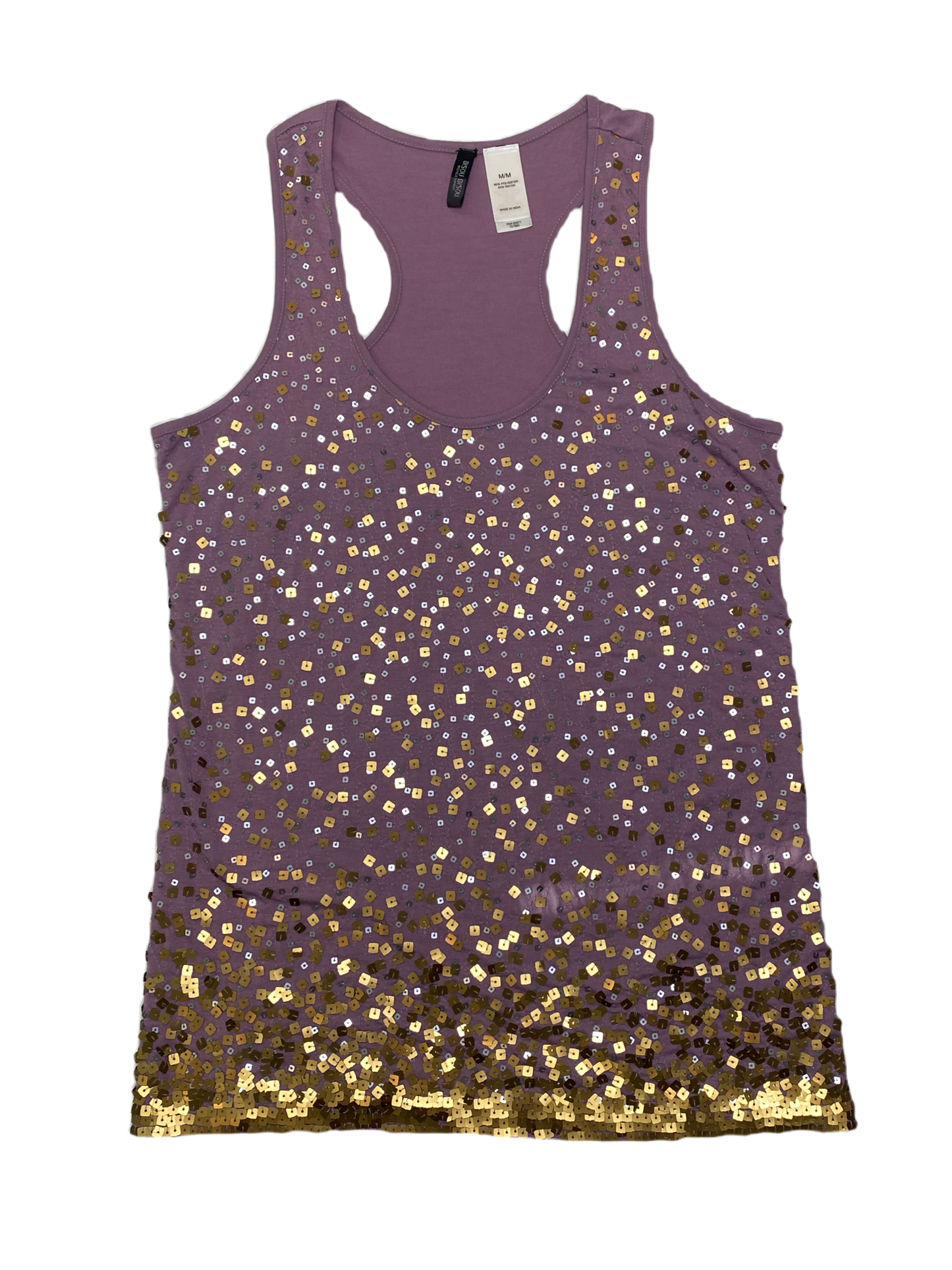 Bisou Bisou Sequin Tank Top - NWTLavender razor back tank top with silver, brass, & gold sequins on front.
Add this to jeans or a black skirt & denim jacket for a fun easy look!