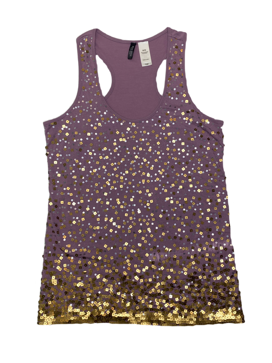 Bisou Bisou Sequin Tank Top - NWTLavender razor back tank top with silver, brass, & gold sequins on front.
Add this to jeans or a black skirt & denim jacket for a fun easy look!