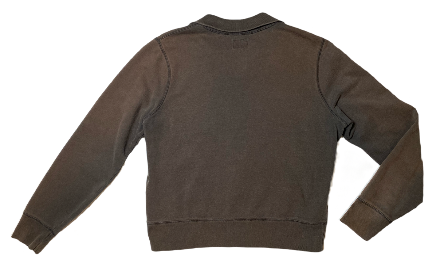 Lucky Brand Zip Front Fleece Jacket Zip front embellished brown fleece jacket with front pockets.