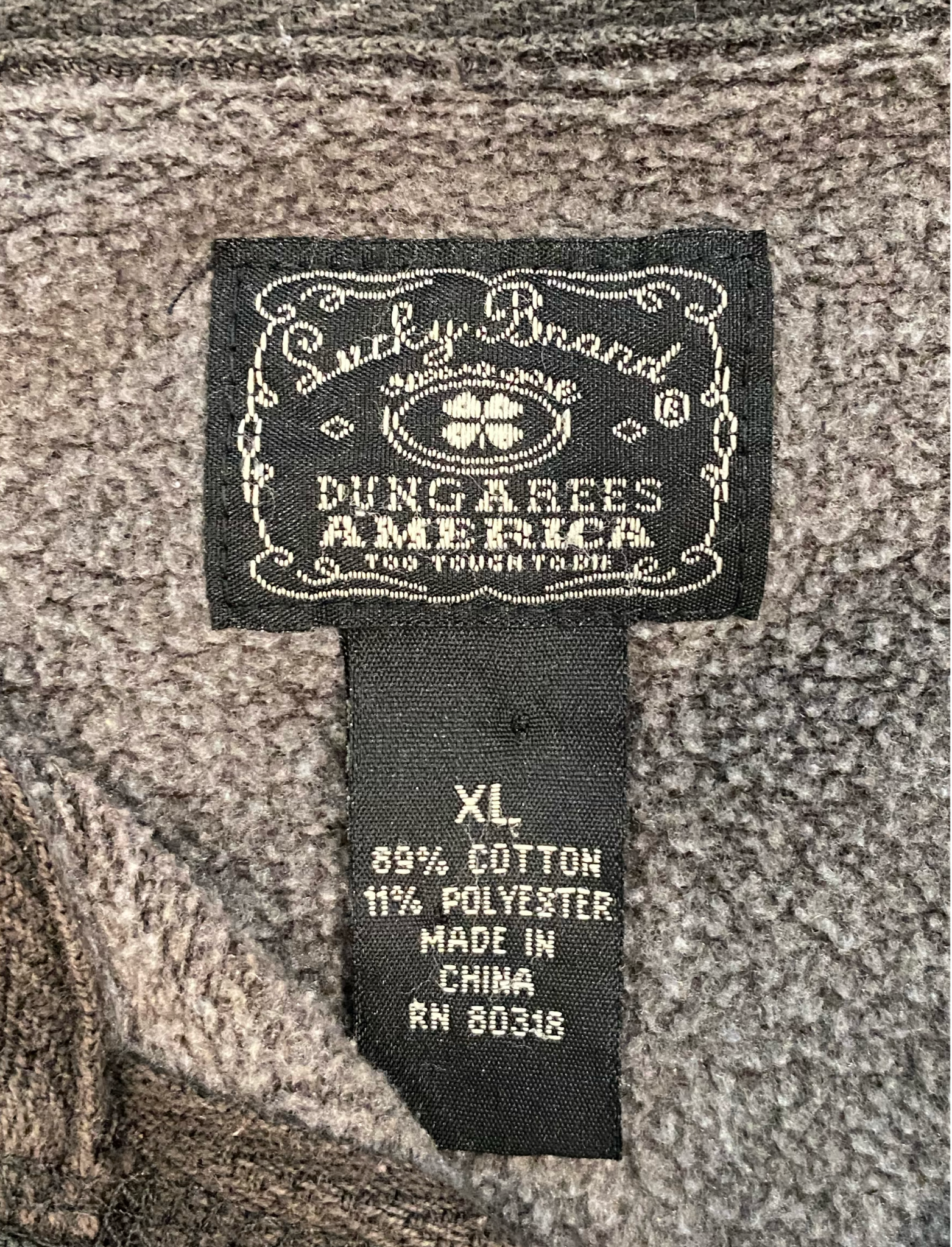 Lucky Brand Zip Front Fleece Jacket Zip front embellished brown fleece jacket with front pockets.