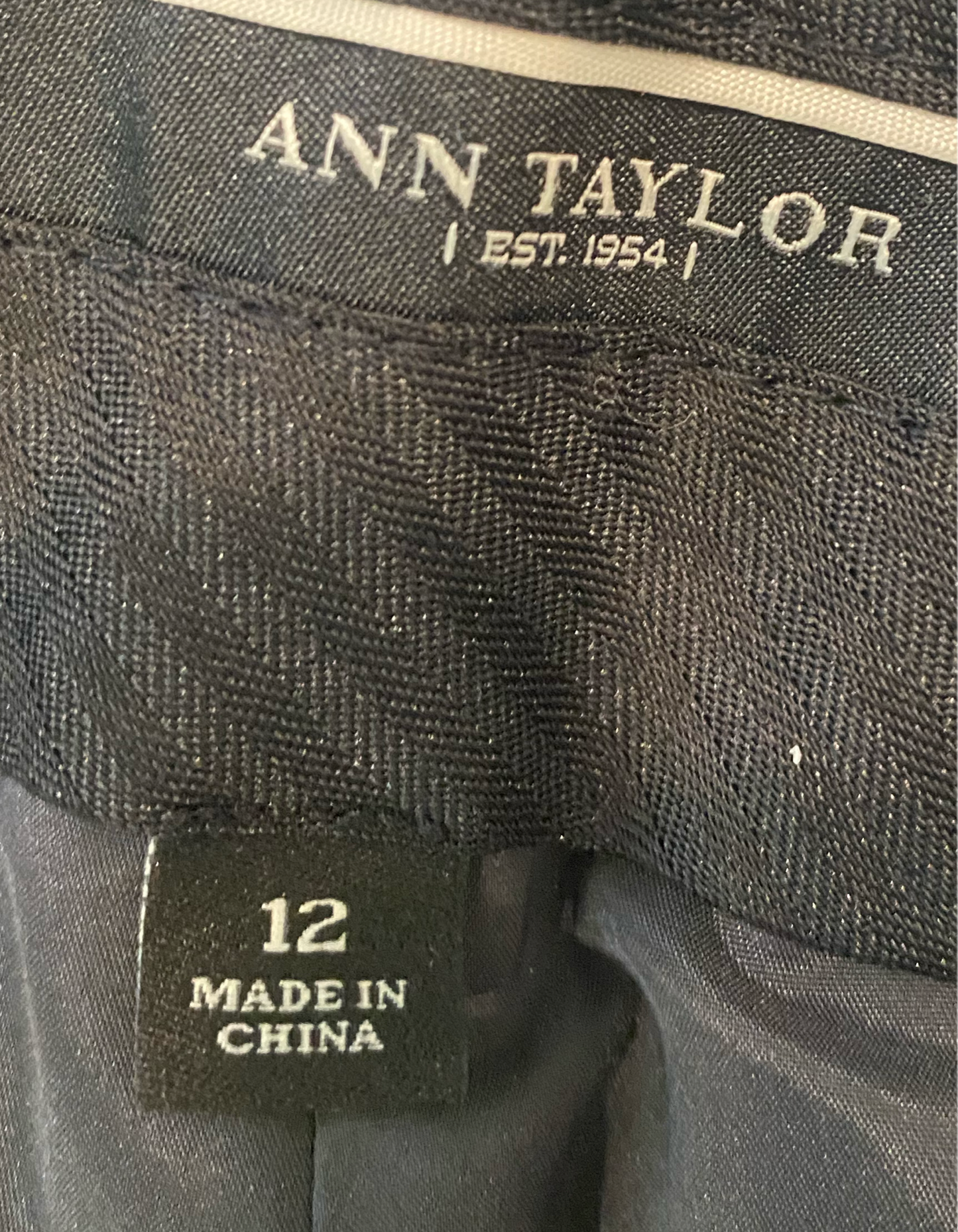 Ann Taylor Dark Grey Wide Leg Pant Lined dark grey cuffed wide leg pants with pockets.