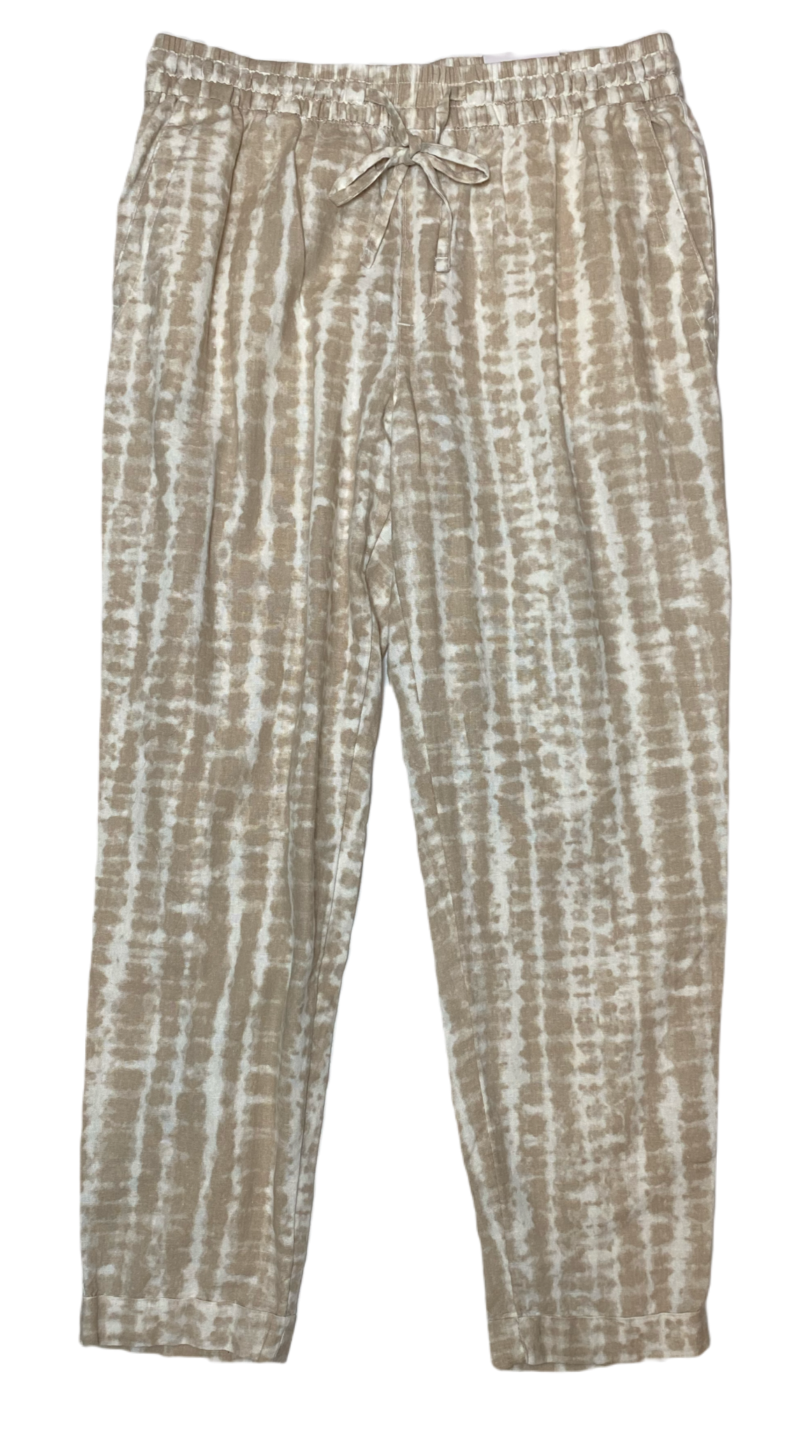 Old Navy Drawstring Waist Print Pant Tan and cream print elastic/drawstring waist pant with pockets....New With Tags!!