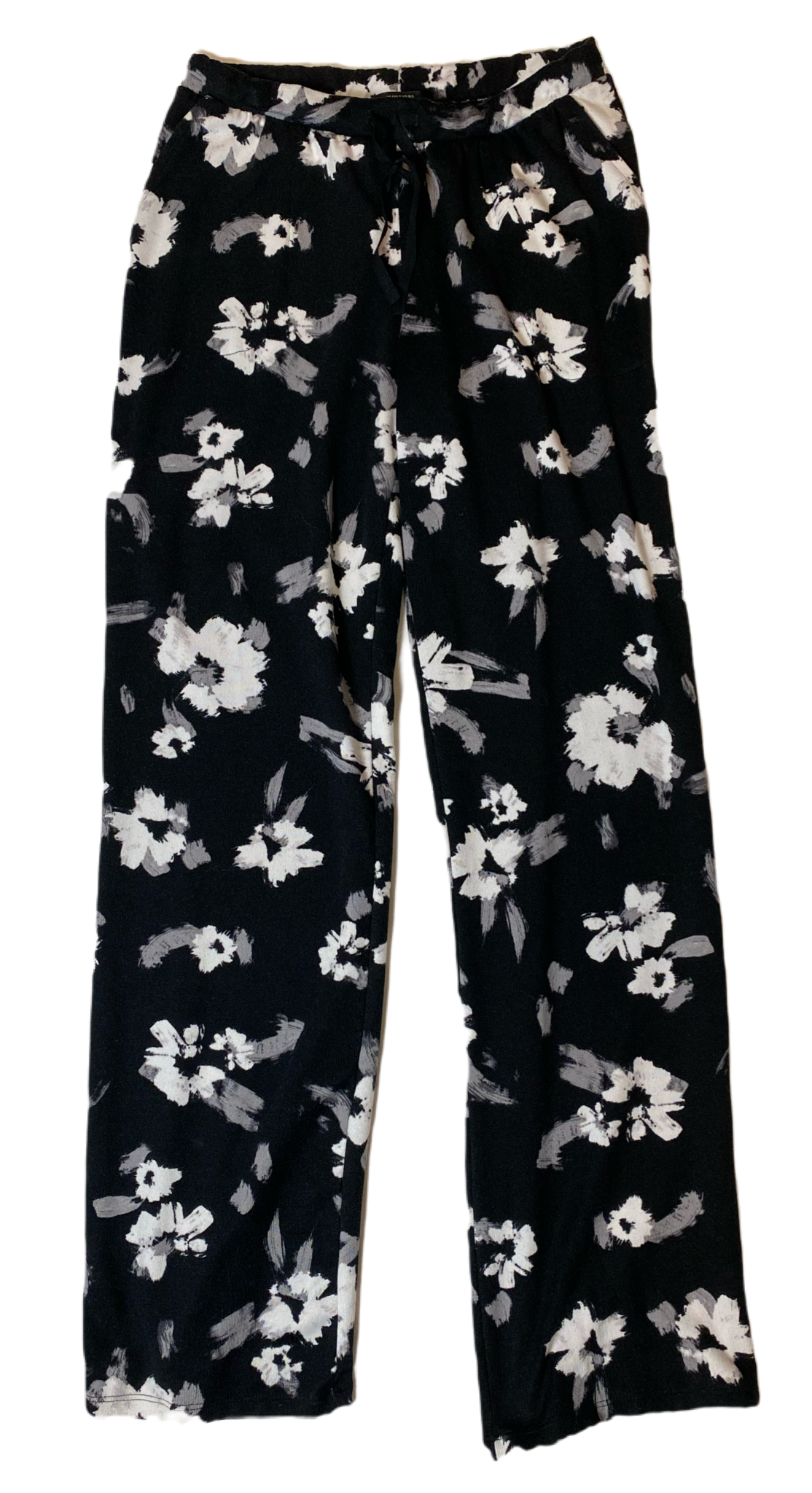 Simply Vera Vera Wang Black and White Floral Lounge Pants  Size S Unwind in style with these Simply Vera Vera Wang lounge pants. Featuring a trendy black and white f