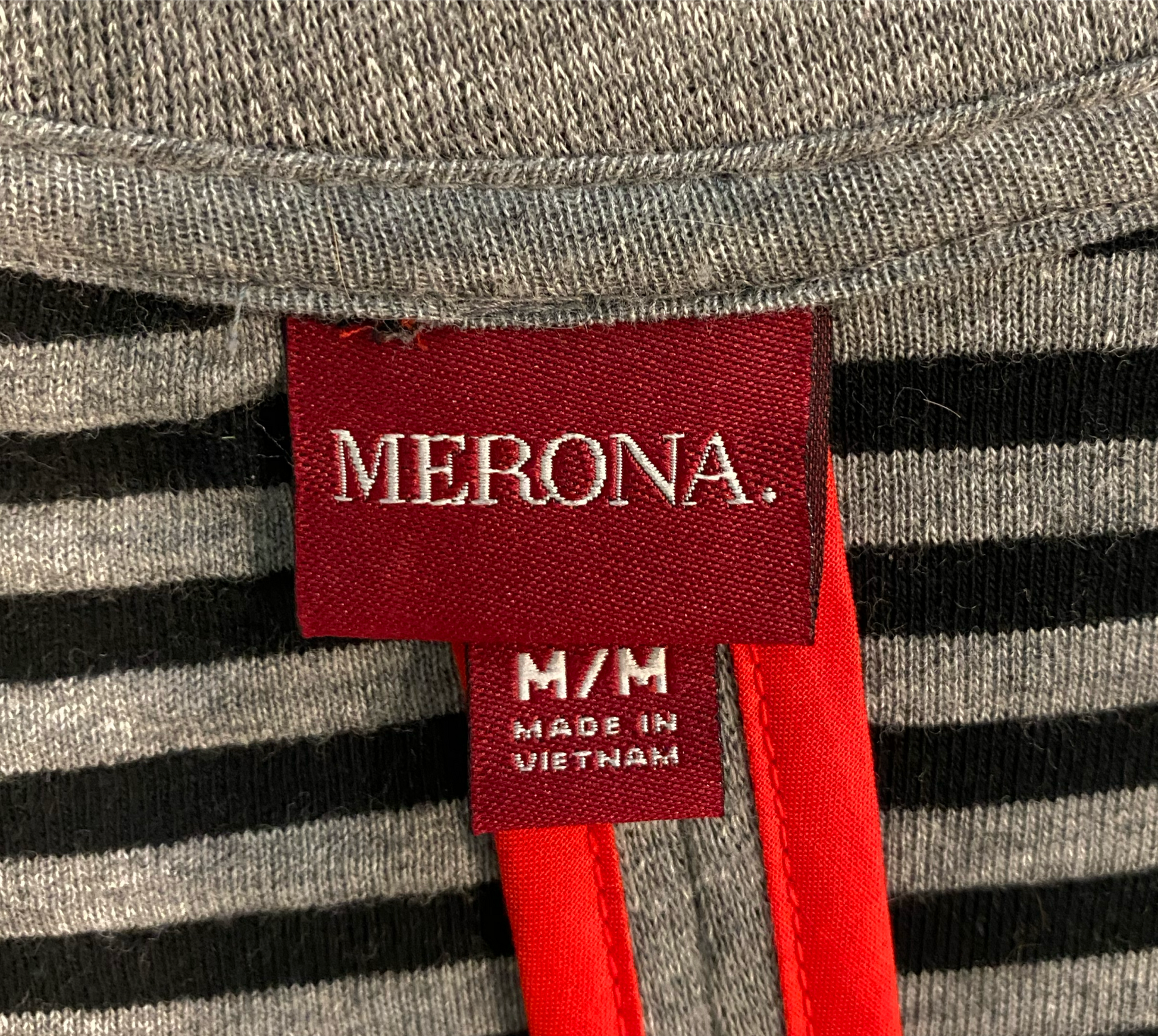 Merona Grey Blazer with Black Stripe Inside - NWOT Two button cotton blazer with notch collar and pockets. The stripe interior is great for rolling the cuffs and adding a little "pop" to your outfit.