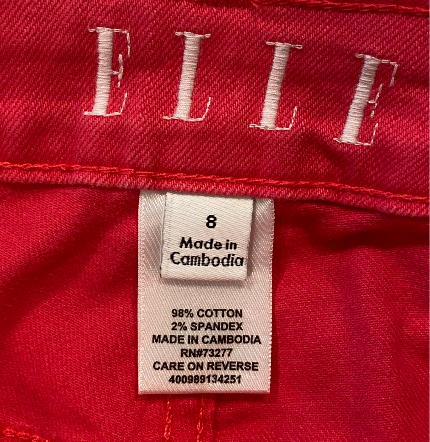 ELLE Hot Pink Jeans Hot pink 5 pocket jeans.