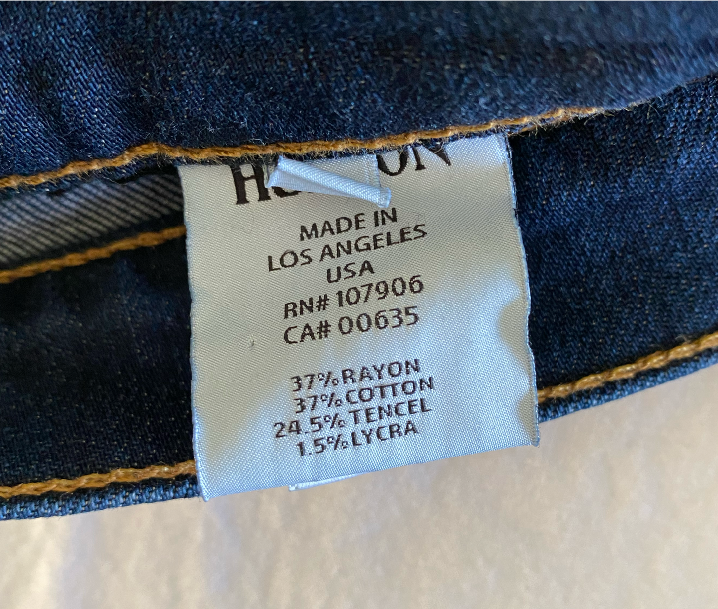 Hudson Dark Denim Jeans With Stretch, Size 28 Say hello to your new favorite jeans! These Hudson Jeans blend rayon, cotton, tencel, and lycra for a soft and stretchy fit. In a size 28 and dark denim wash, these jeans are both comfortable and stylish. Perfect for any occasion, from a night out to a day at the office. Hurry, grab a pair before they're gone!