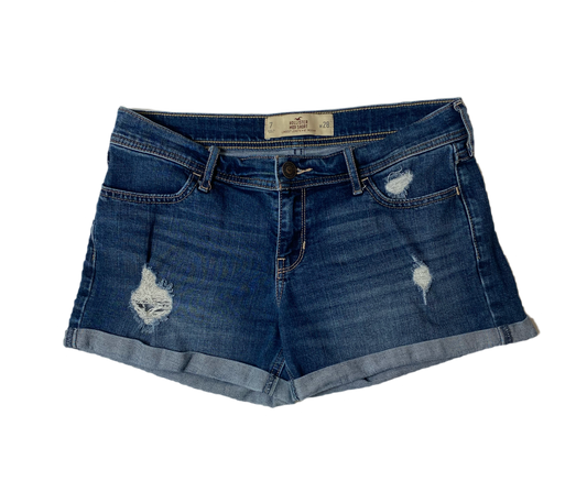 Hollister Distressed Blue Denim Shorts Hollister distressed blue denim shorts.