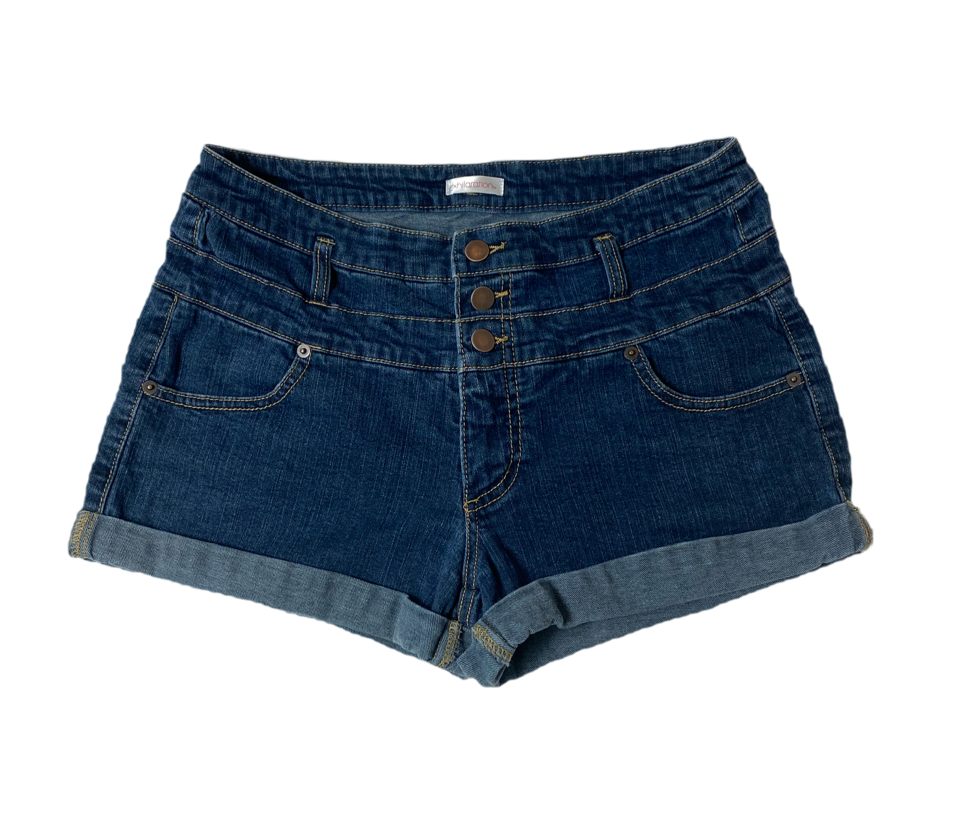 Xhilaration 3 Button Waist Denim ShortsXhilaration 3 button waist blue denim shorts with pockets.
These are perfect with your favorite flip flops and colorful t-shirt for any summer day!