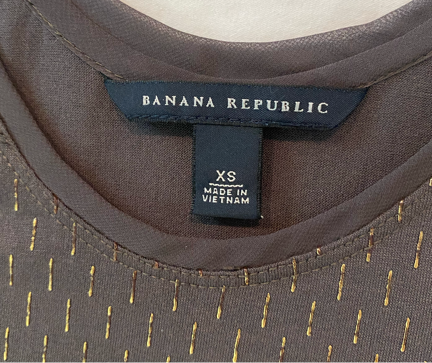 Banana Republic Brown Tank with Gold DetailsBanana Republic brown tank with gold detail front and back.