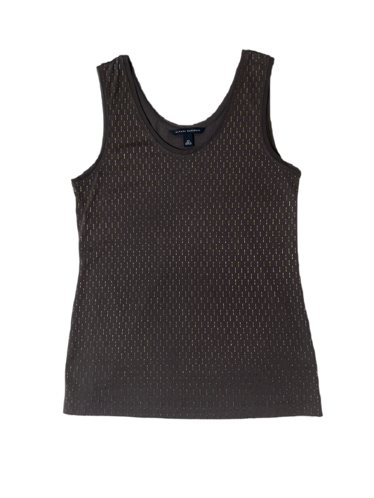 Banana Republic Brown Tank with Gold DetailsBanana Republic brown tank with gold detail front and back.