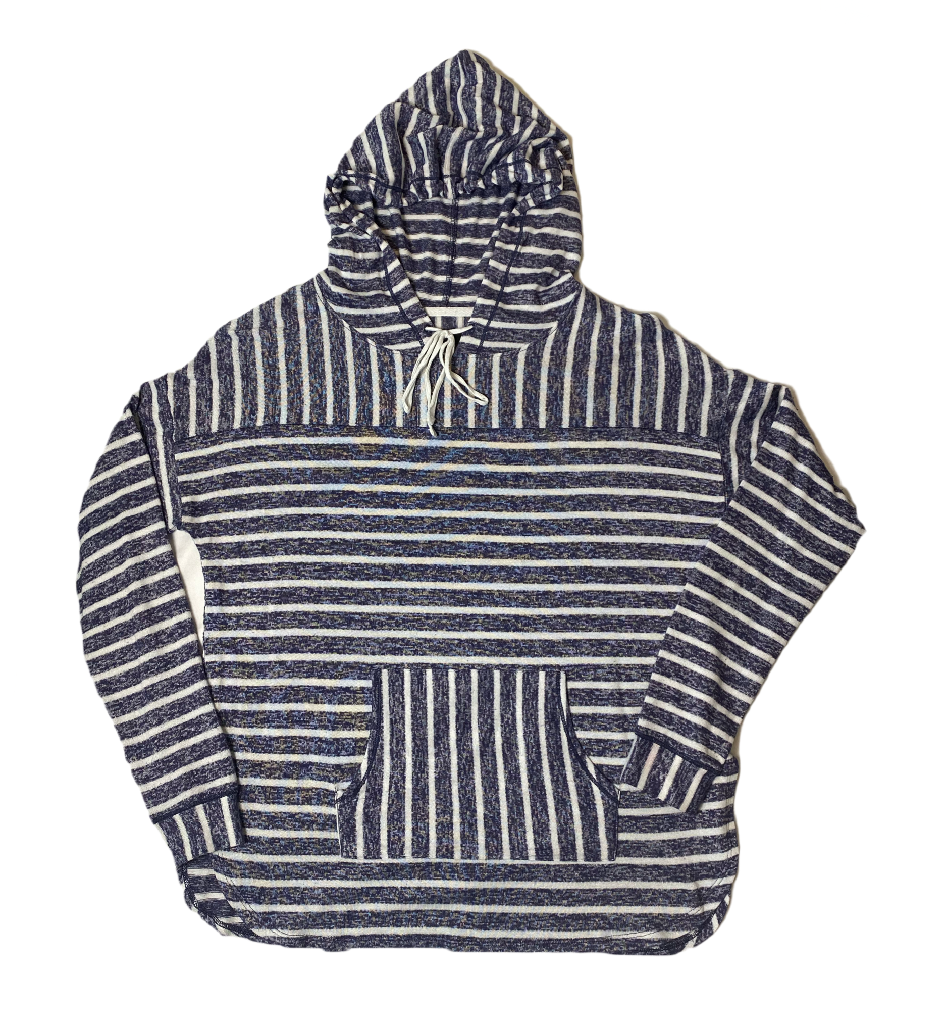 Simply Vera by Vera Wang Striped Hoodie Simply Vera by Vera Wang soft blue and white striped pull over hoodie. Long sleeves, front pocket and drawstring hood.
This is a light weight hoodie and is perfect f