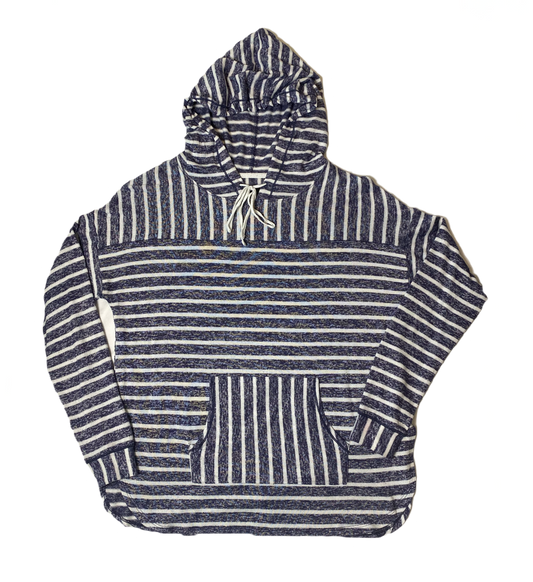 Simply Vera by Vera Wang Striped Hoodie Simply Vera by Vera Wang soft blue and white striped pull over hoodie. Long sleeves, front pocket and drawstring hood.
This is a light weight hoodie and is perfect f