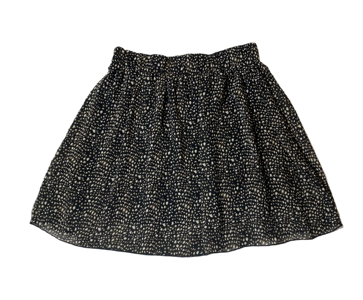 Biographite Black Print Skirt Biographite lined short black print elastic waist skirt.
