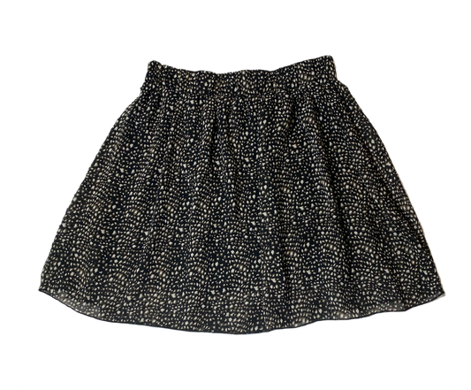 Biographite Black Print Skirt Biographite lined short black print elastic waist skirt.