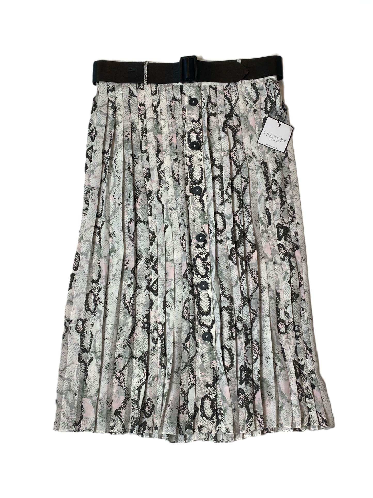 Laundry by Shelli Segal Snake Print Skirt Laundry by Shelli Segal mid length button front pleated snake print skirt with belted waist. NWT