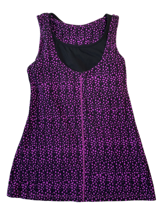 Lucy Purple Active Tank with Built-in Bra and Layered StylingYou get two-in-one with this tank!  It has a built in bra and cool layering.  Perfect for a run, or a walk on the beach!