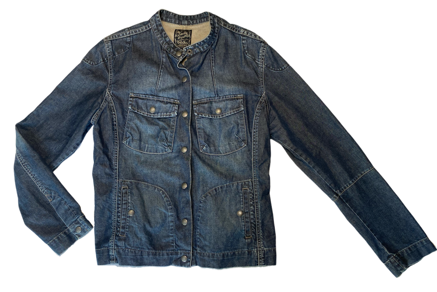 Lucky Brand Denim Jacket Lucky Brand no collar denim jacket.