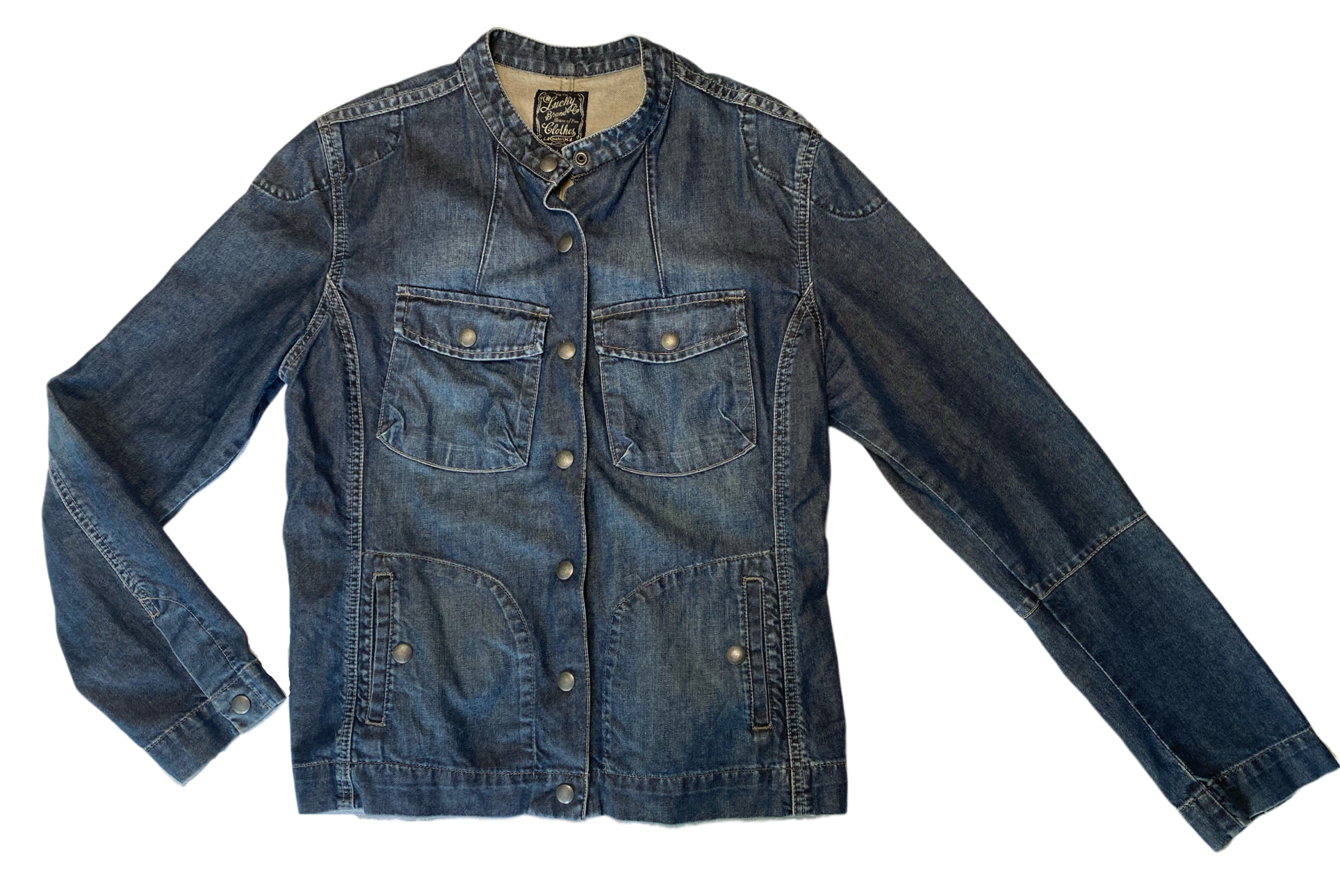 Lucky Brand Denim Jacket Lucky Brand no collar denim jacket.