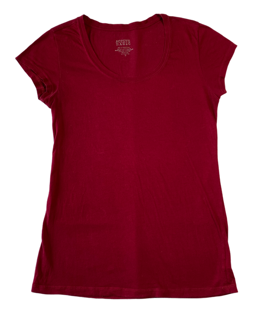 Active Basic Ruby Red T shirtSo soft and yummy, this is a great basic T in a gorgeous color!  Give your outfit a pop of color and stay comfy at the same time!