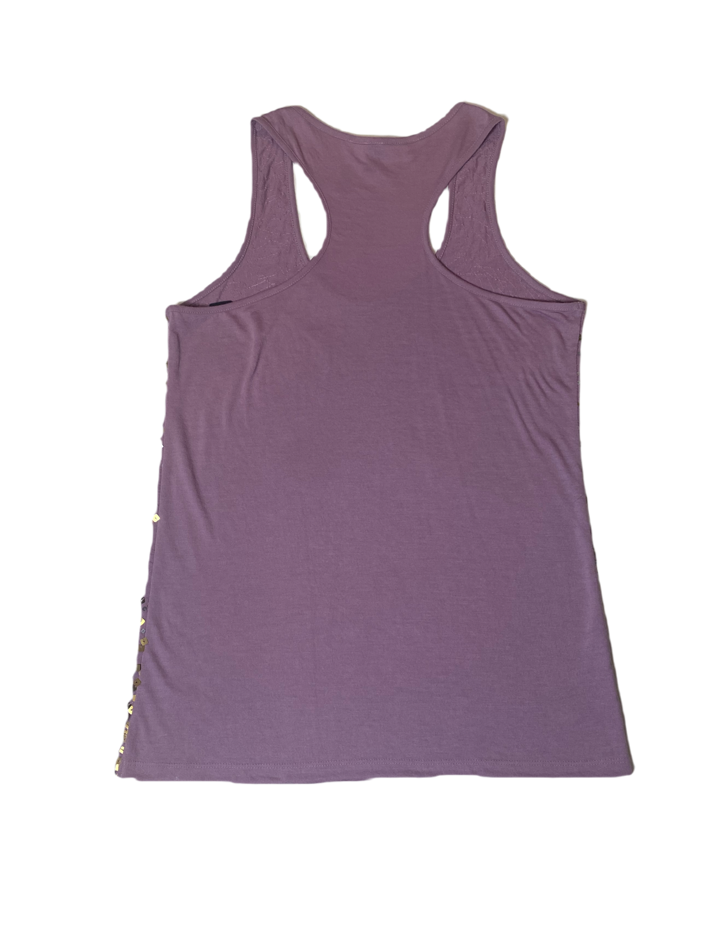 Bisou Bisou Sequin Tank Top - NWTLavender razor back tank top with silver, brass, & gold sequins on front.
Add this to jeans or a black skirt & denim jacket for a fun easy look!