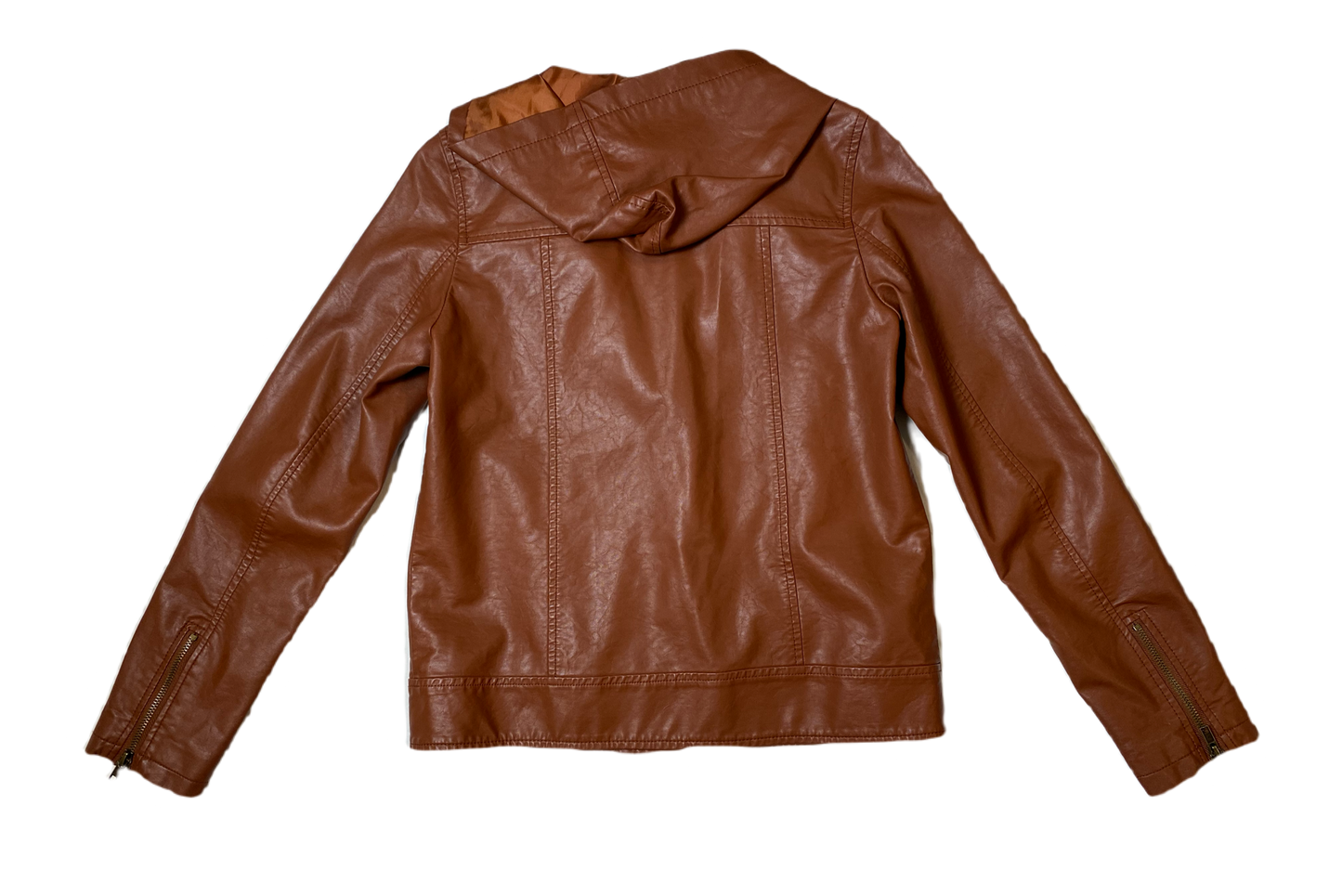 Tobi Brown Faux Leather Jacket with HoodTobi brown leather jacket with hood.
This is the perfect casual jacket you've been  missing!