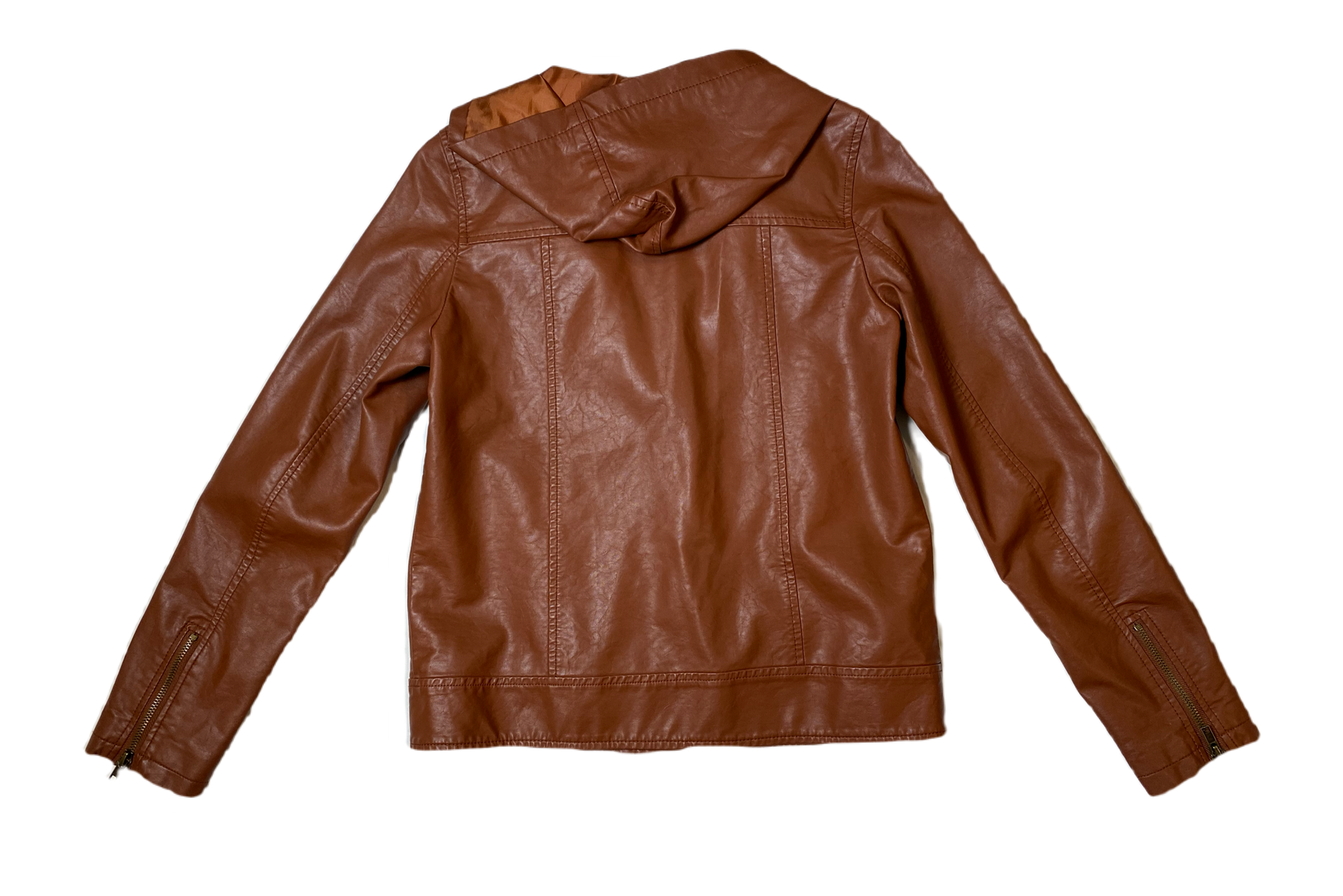 Tobi Brown Faux Leather Jacket with HoodTobi brown leather jacket with hood.
This is the perfect casual jacket you've been  missing!