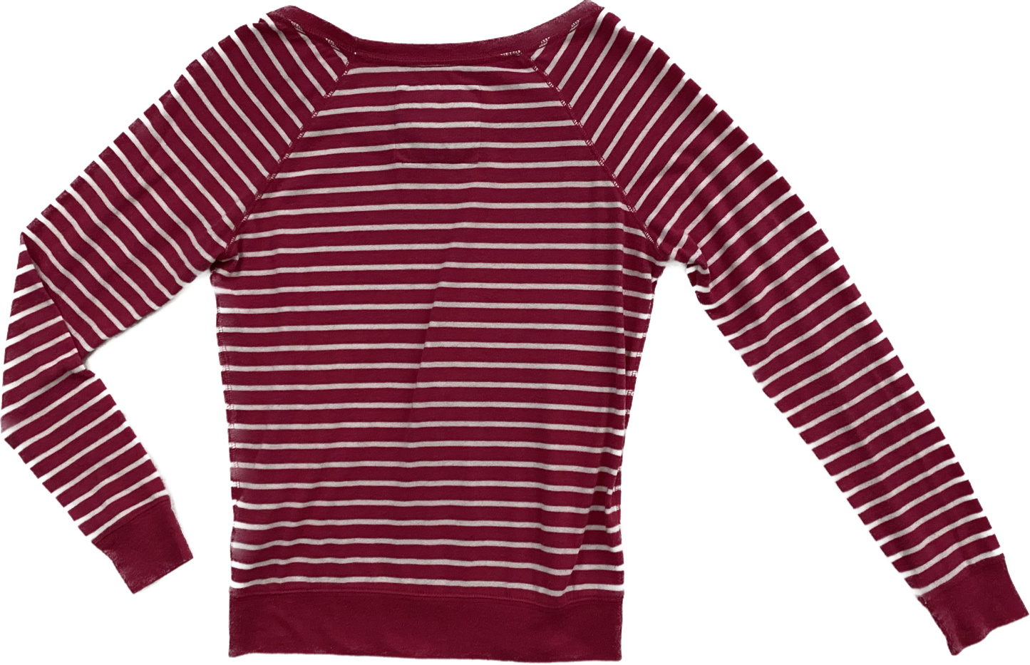 Abercrombie & Fitch Fuchsia and White Stripe ShirtLong sleeve fuchsia and white striped pullover shirt.
Add a pop of color to your closet this Fall with this great pullover!