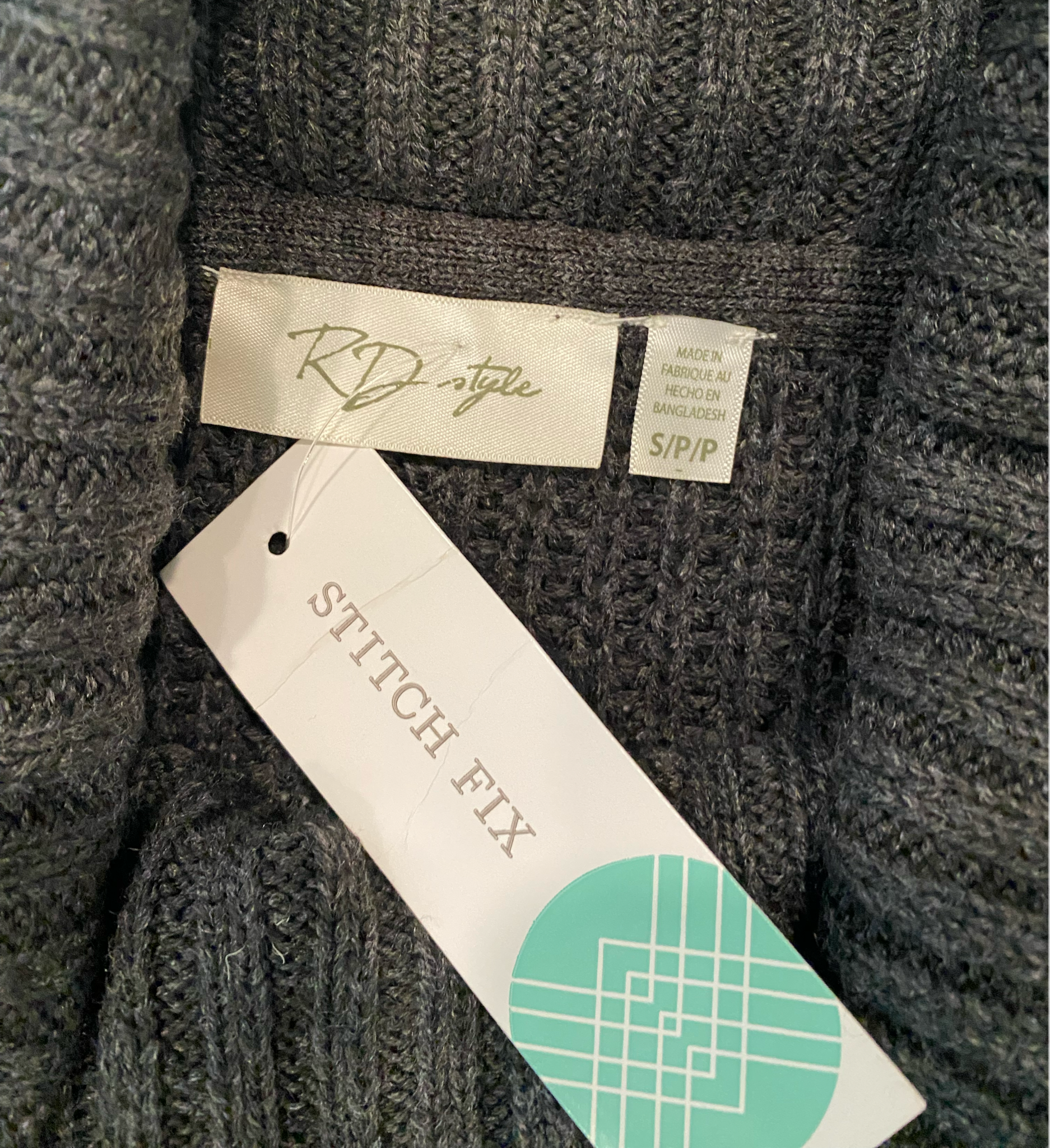 RD Style Pull-Over Cowl Neck Sweater - NWT New with tags!!! Charcoal grey, split sides, pull-over tunic style sweater. A great elevated basic for any wardrobe!