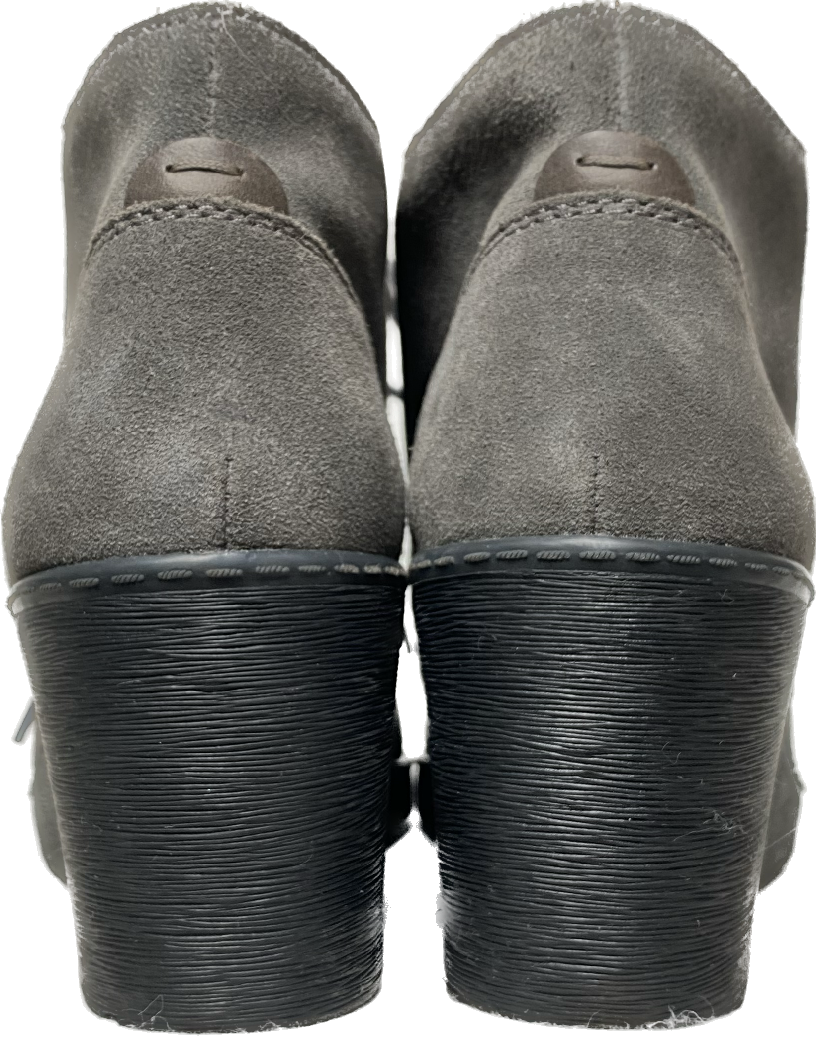 Collection by Clarks Grey Suede Wedge Lace Up Shoes Elevate your style with these Collection by Clarks grey suede wedge lace up shoes. With a cushion soft insole and