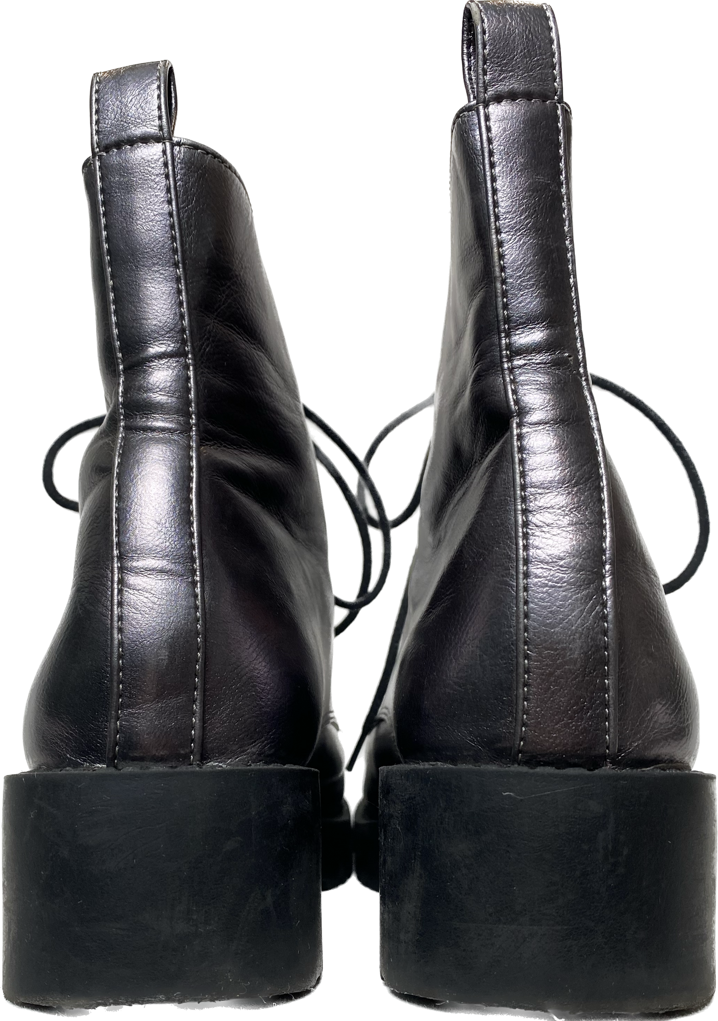 Divided Pewter Metallic Lace Up Combat BootReally fun and comfy boots perfect for adding a little funk to your day!