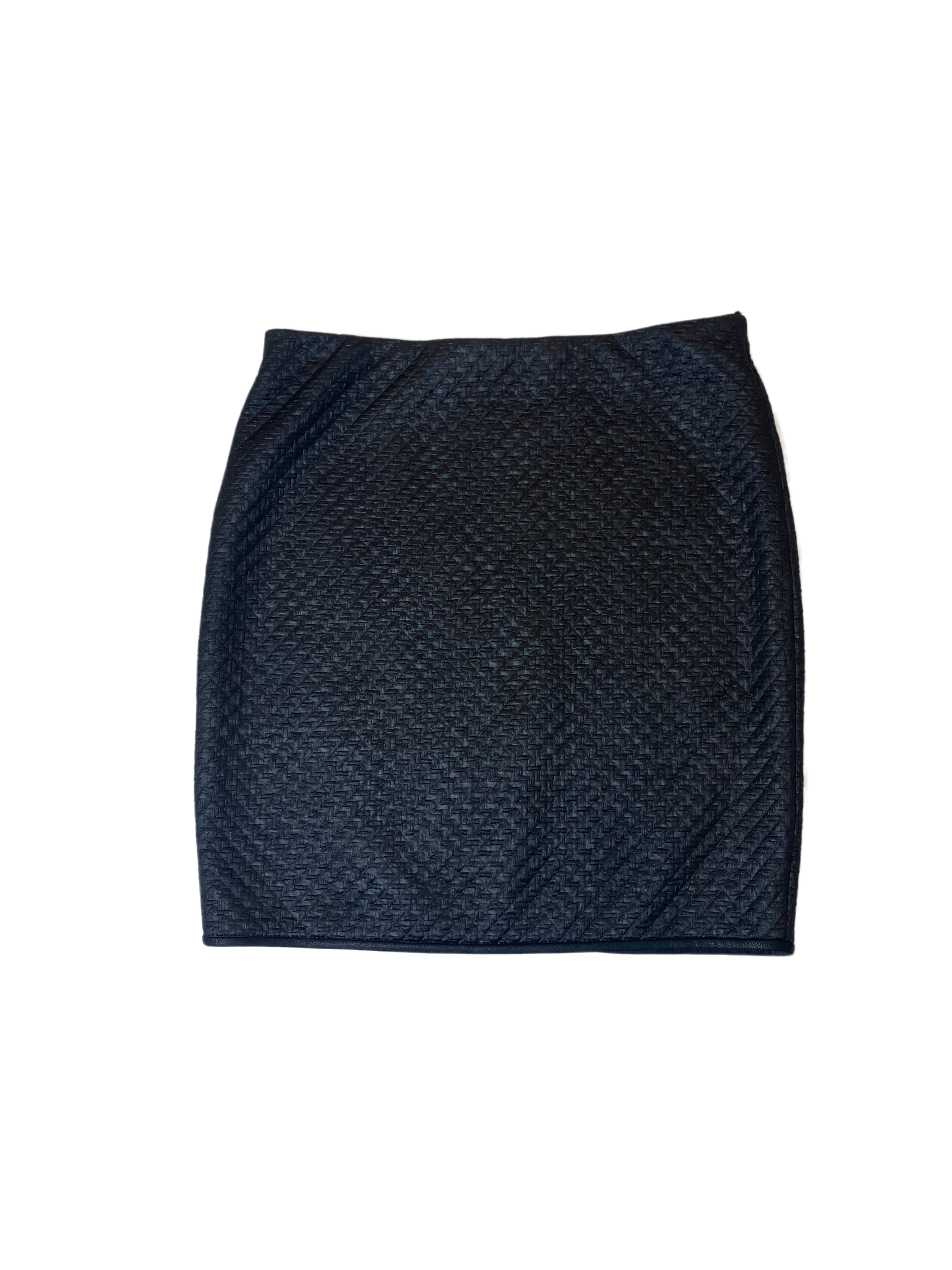 Max Studio Faux Leather Textured Short SkirtPull-on "woven" look faux leather short skirt. Fantastic looking on trend skirt to wear this season.
So easy to wear to work with flats and a cute sweater, then chan