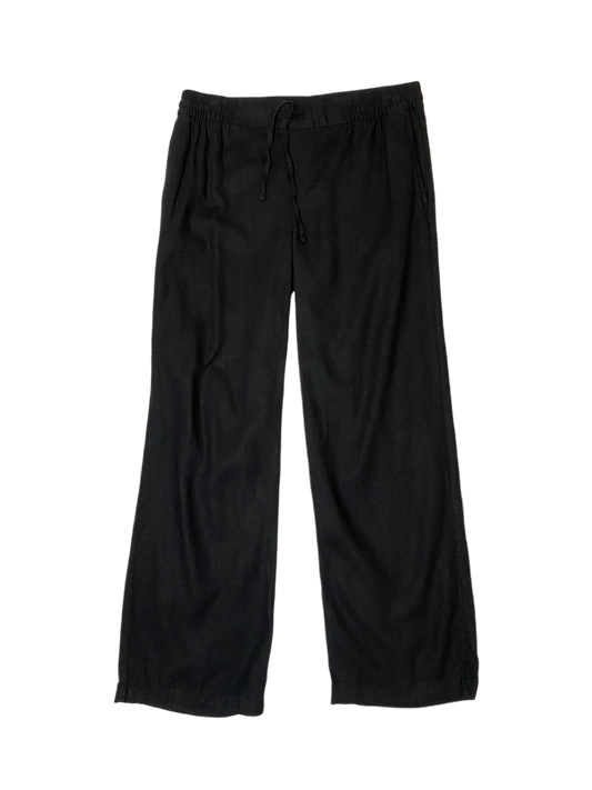 Old Navy Black Pull-On Pant Classic linen pants made flowy and soft with added rayon. The elastic drawstring waist and pockets makes these the "go to every time" pant!