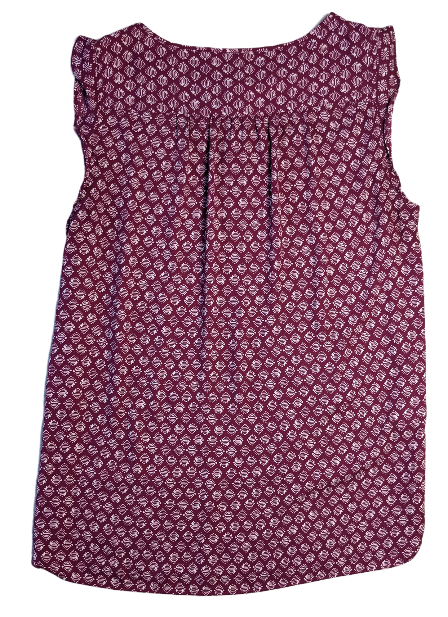 Loft Magenta Flutter-sleeve Sleeveless blouse Add a pop of color to your wardrobe with this playful LOFT magenta blouse. The flutter sleeves add a touch of whimsy, p