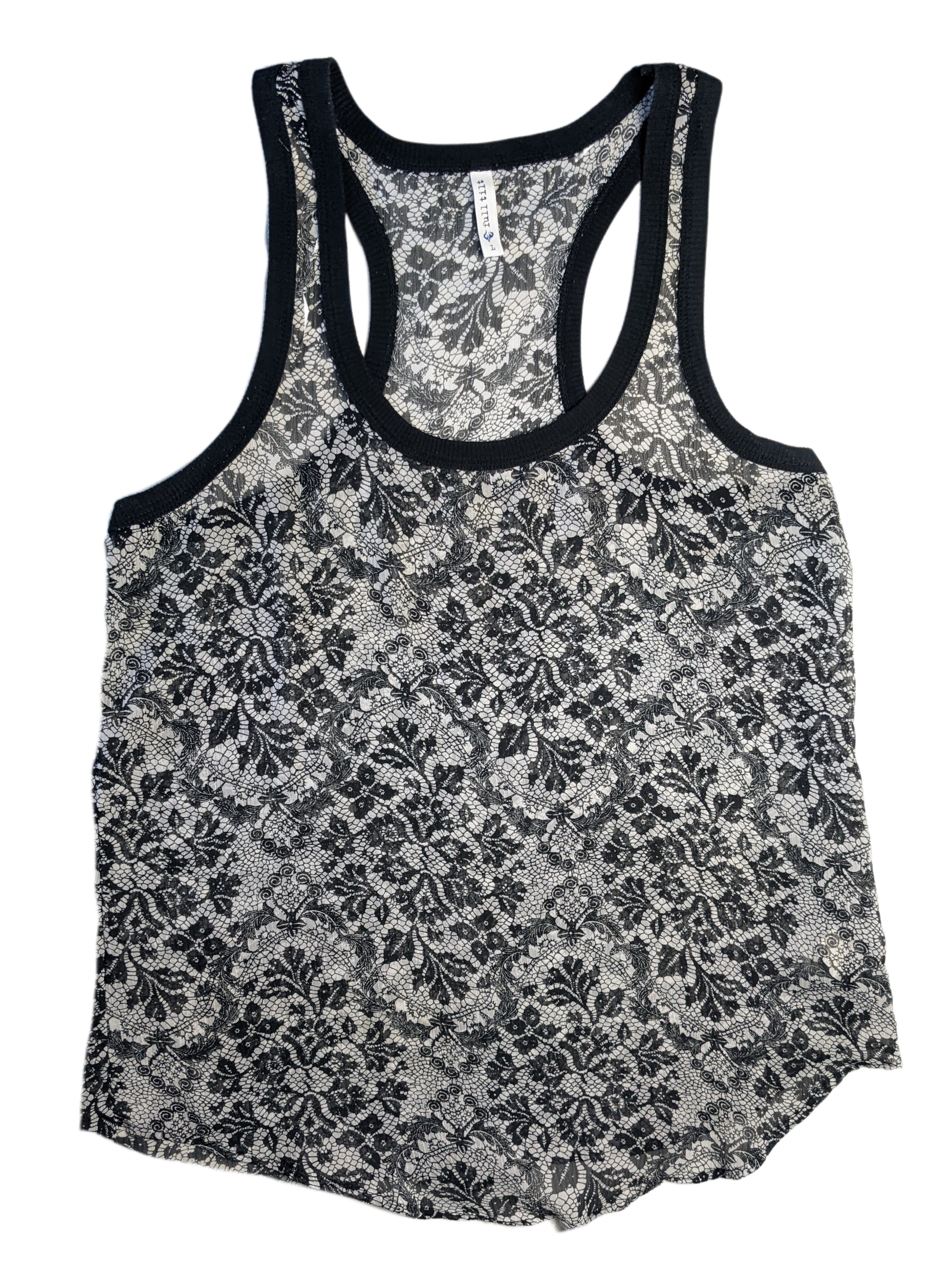 Full Tilt Racerback Lace Printed TankThis is a perfect tank to layer under your favorite sweater, or a denim jacket!  The print will elevate whatever you are wearing!