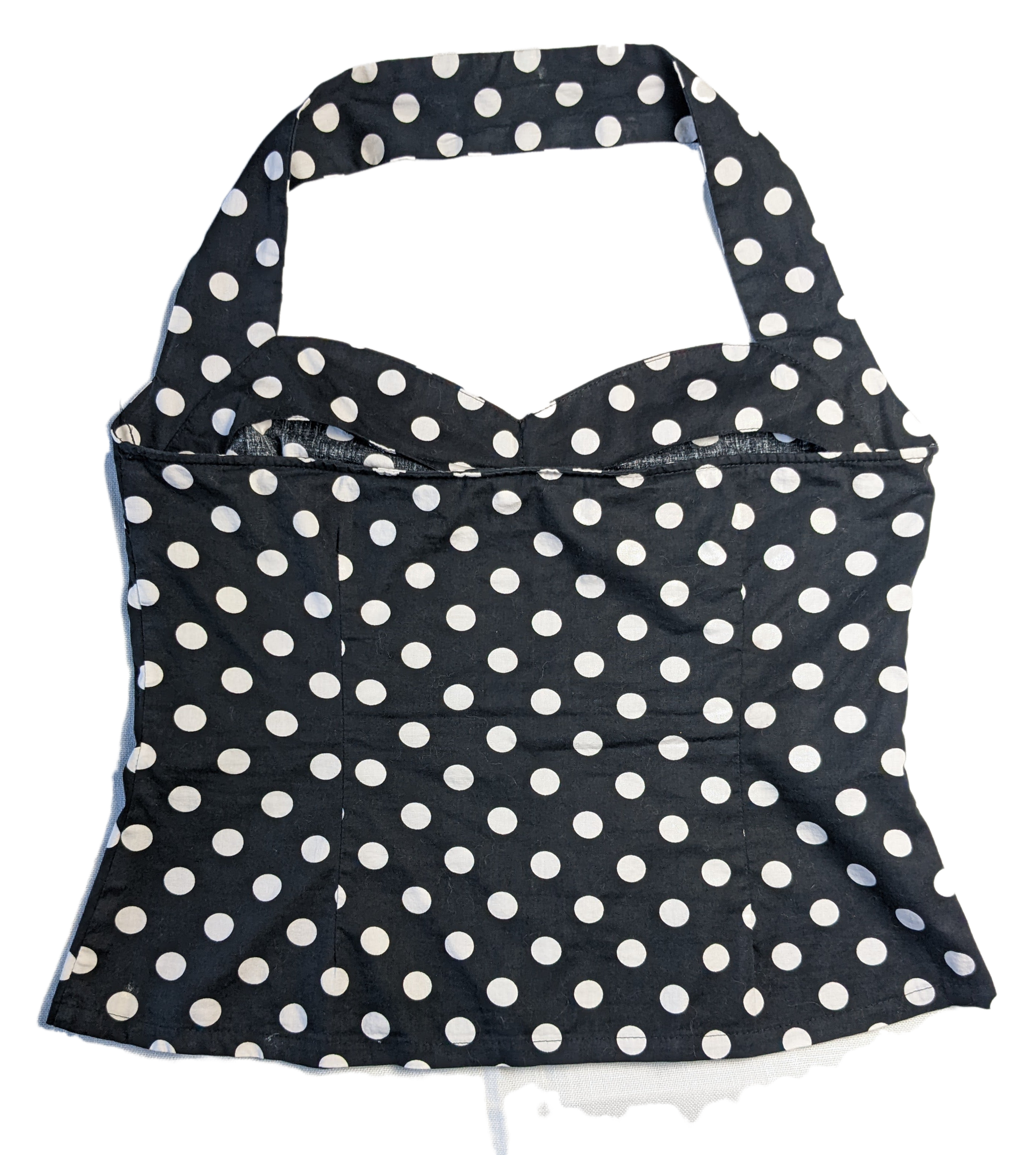 Chic Star Sweetheart Polka Dot Halter TopGreat top to add wow to an outfit!  Wear it with jeans or a skirt, and it will just pop!  Layer a jacket or blazer over it in cooler weather!