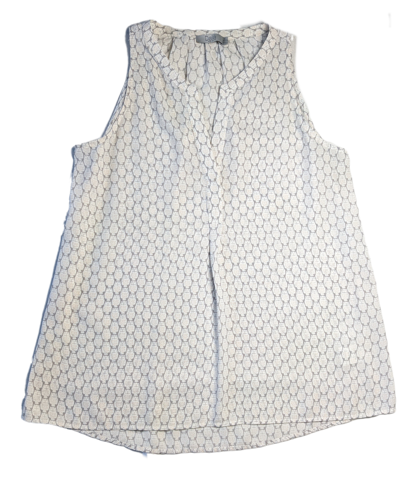Dalia Owl Printed Tank TopIf you look real close, you can see the owls all over this shirt!  Perfect for anyone who loves owls.  It is not an overpowering design, but you will know they are t