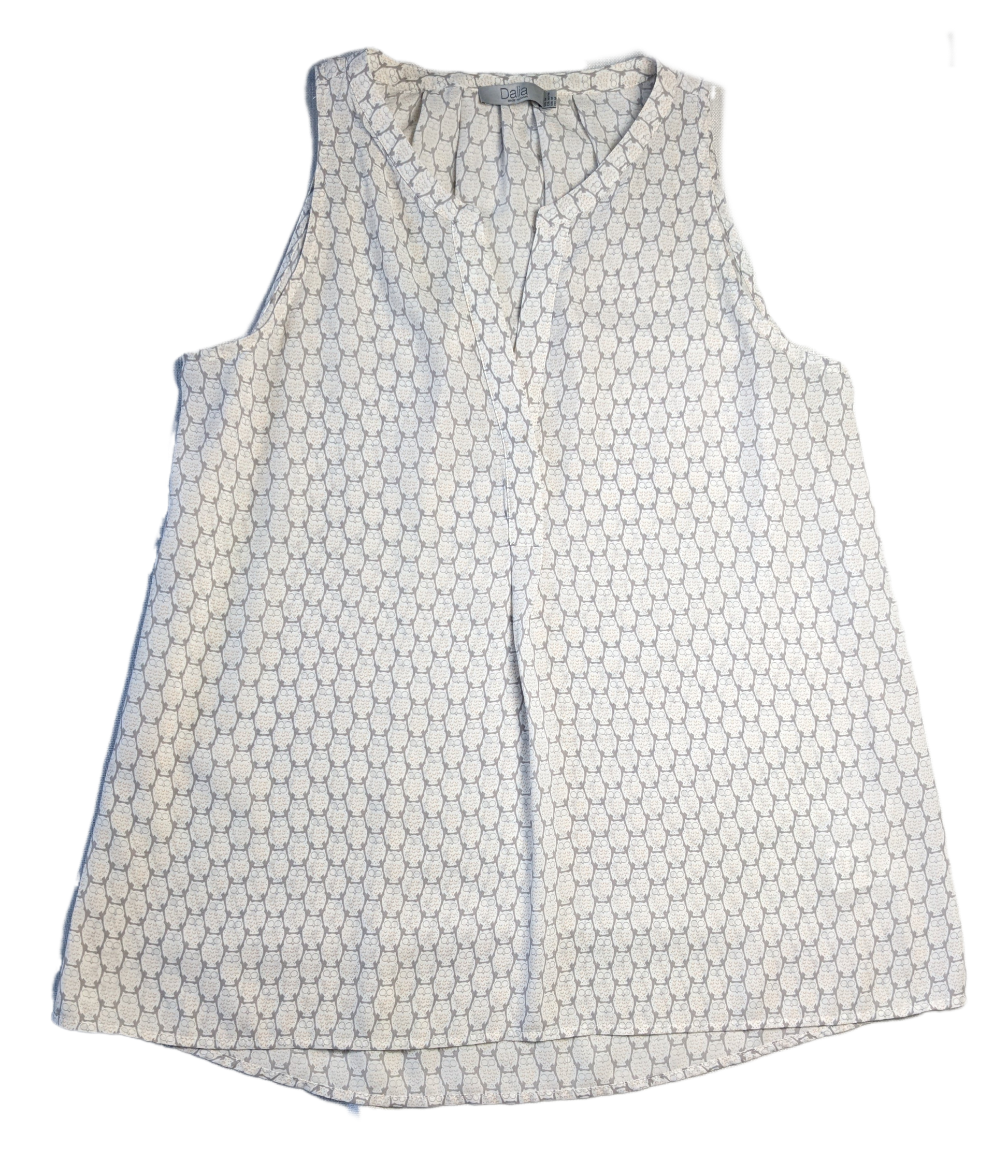 Dalia Owl Printed Tank TopIf you look real close, you can see the owls all over this shirt!  Perfect for anyone who loves owls.  It is not an overpowering design, but you will know they are t
