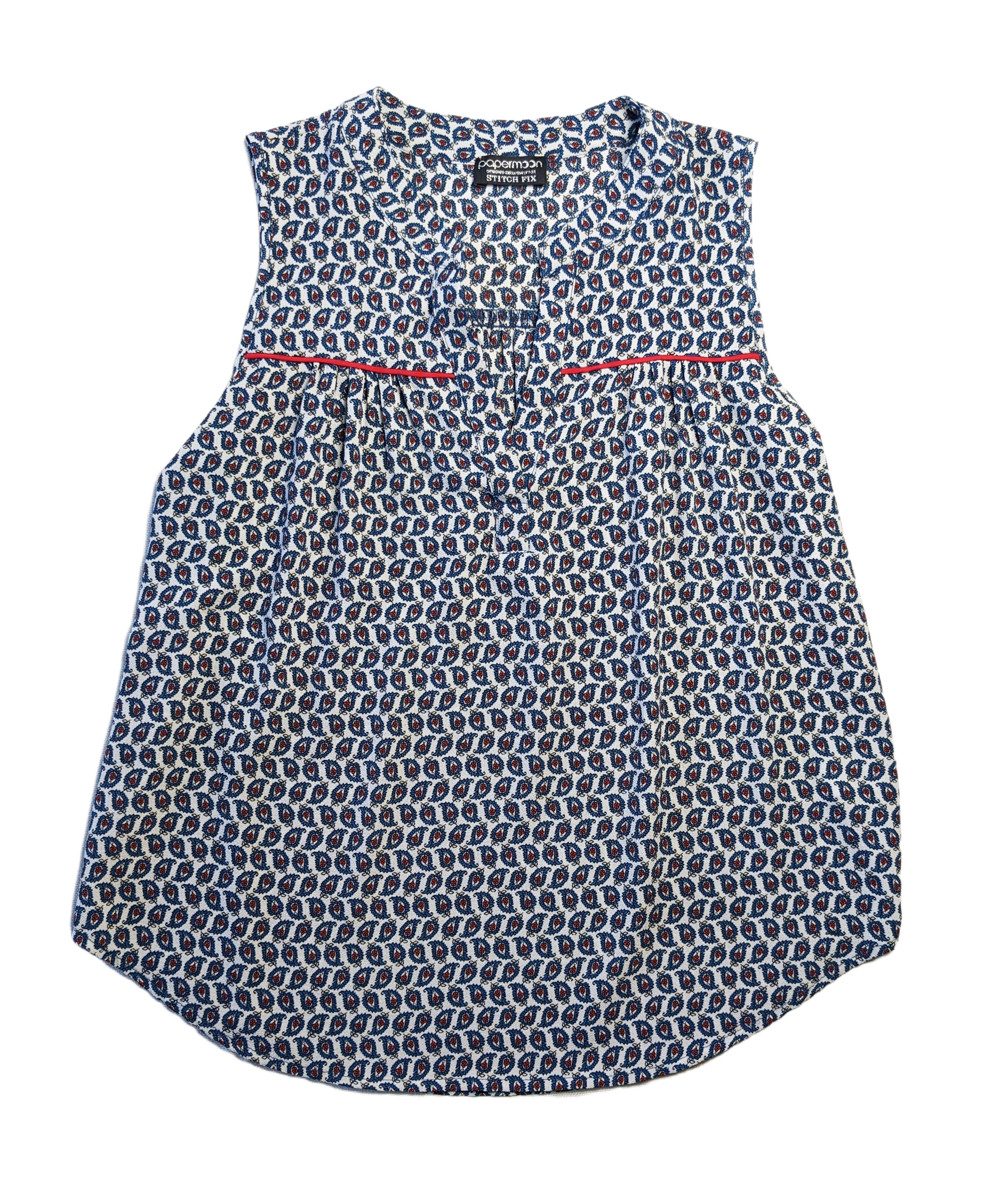 Papermoon Sleeveless Top with Paisley PrintThis is a great way to step up your style.  Throw this on over jeans and you have a great outfit.  Wear heels and a blazer, or sneakers and a sweater.  Great looks e
