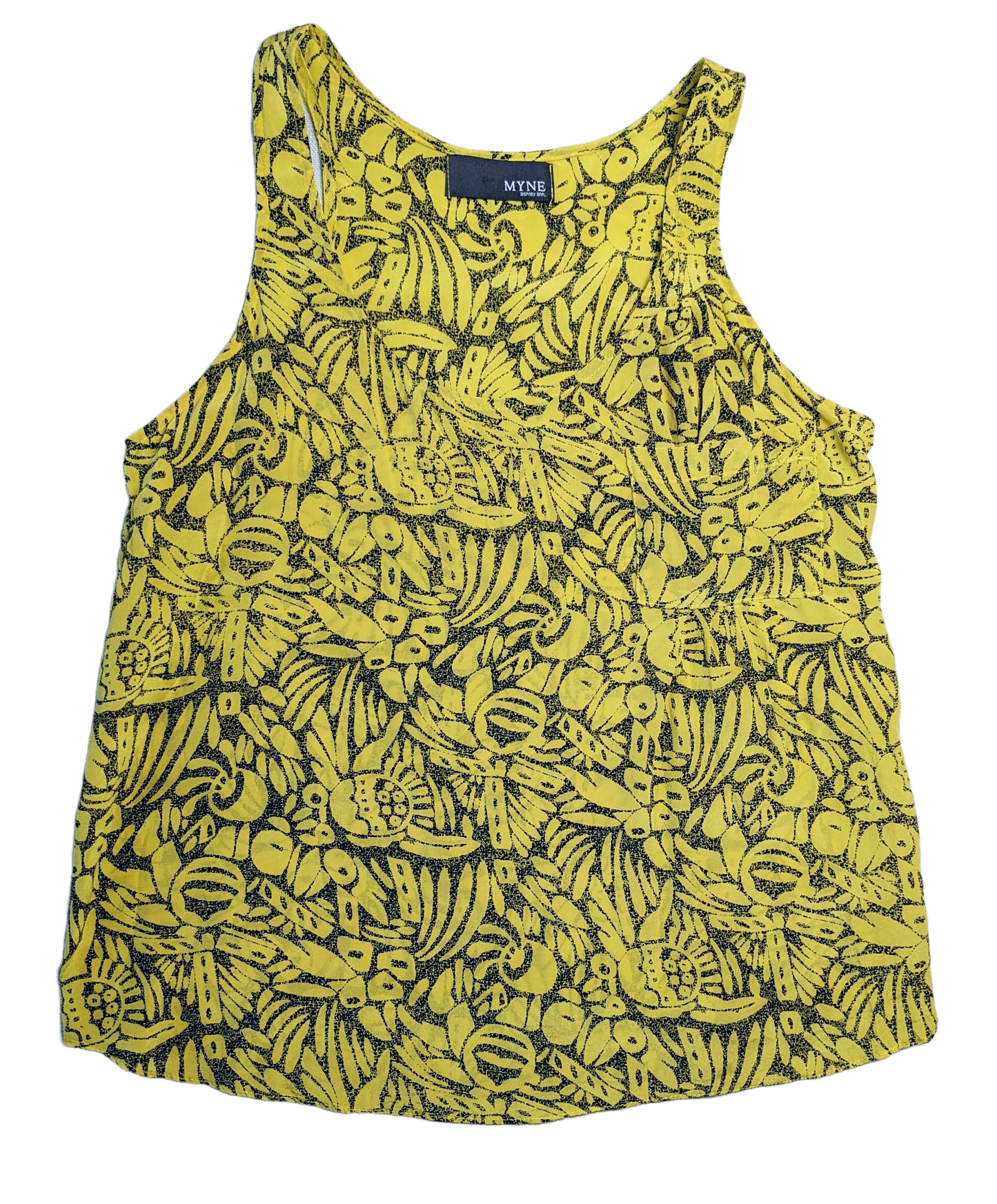 MYNE ashley ann printed tank topGorgeous color and print on this tank!  What a great way to add a pop of color to your outfit.  Wear it with a nice pair of jeans and a black blazer or jacket. Or wi