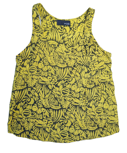 MYNE ashley ann printed tank topGorgeous color and print on this tank!  What a great way to add a pop of color to your outfit.  Wear it with a nice pair of jeans and a black blazer or jacket. Or wi