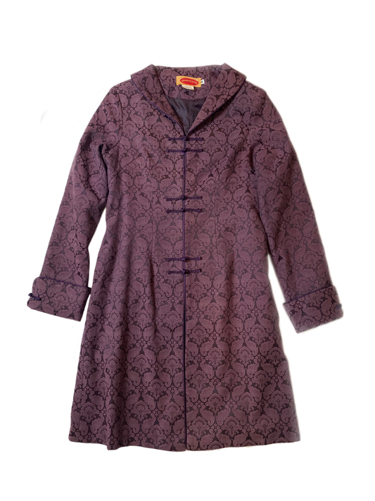 Shanghai Soho Plum Brocade Jacket Stunning plum colored brocade jacket with cuffed sleeves and frog closures.